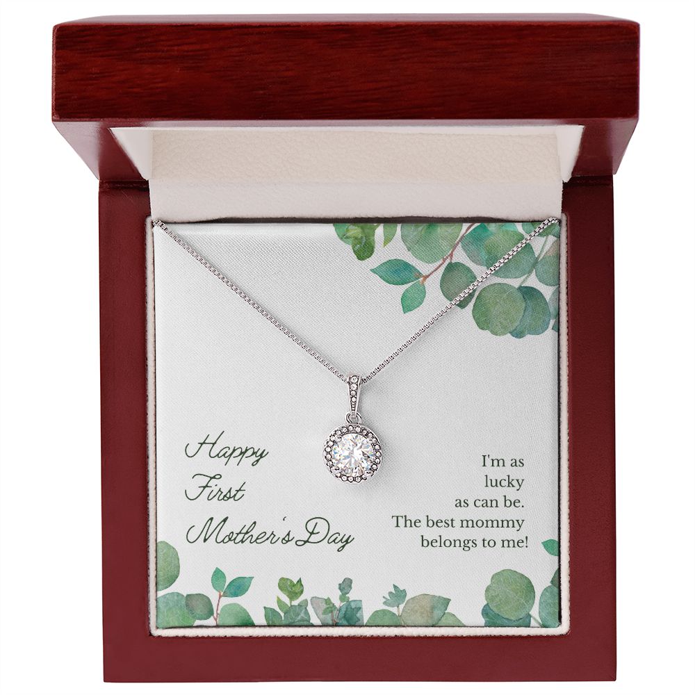 1st Mother's Day Gifts for Mom - Sterling Silver Cubic Zirconia Heart Pendant Necklace - Perfect for Birthday, Anniversary & Special Occasions