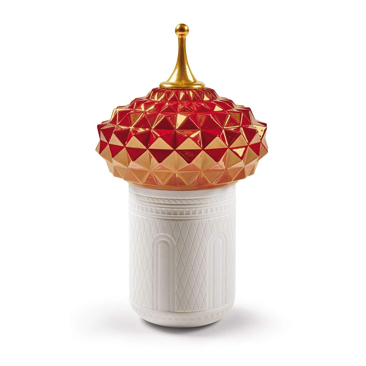 Lladro South Tower Candle Holder with 1001 Lights in Rose - Open Edition 01040172 - Perfect for Romantic Dinners, Wedding Decor & Home Ambiance