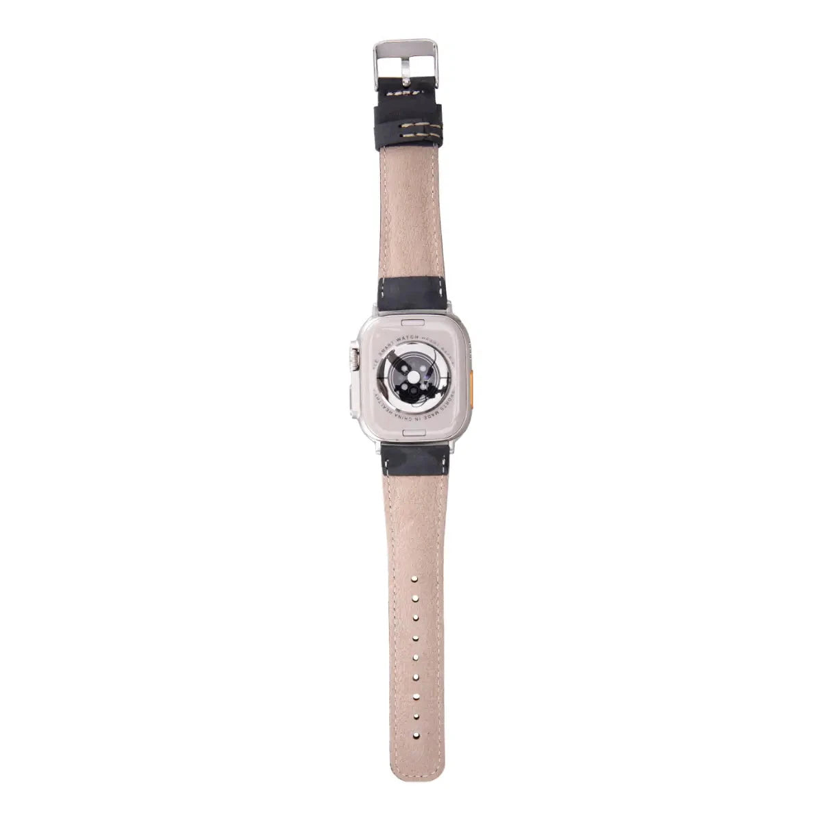 Premium Dark Gray Genuine Leather Apple Watch Band - Classic & Durable Strap for Apple Watch Series 9/8/7/6/SE - Perfect for Work, Gym & Everyday Wear