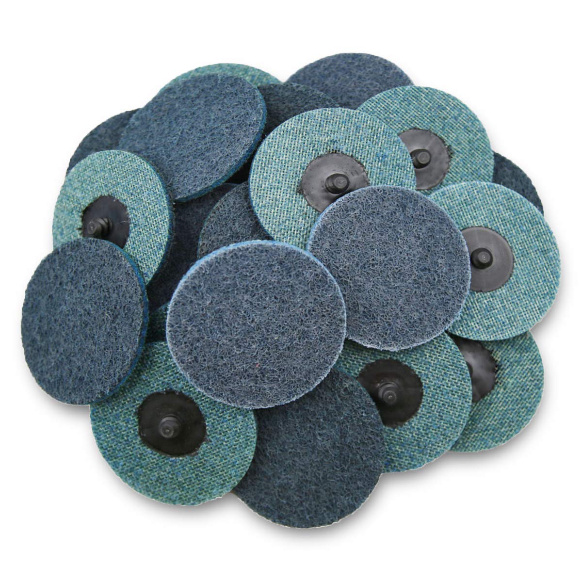3 Inch Quick Change Sanding Discs 25 Pack - Fine Grit Surface Conditioning Discs for Die Grinder (Blue, Fine) - Perfect for Metal Polishing, Wood Sanding & Automotive Surface Prep