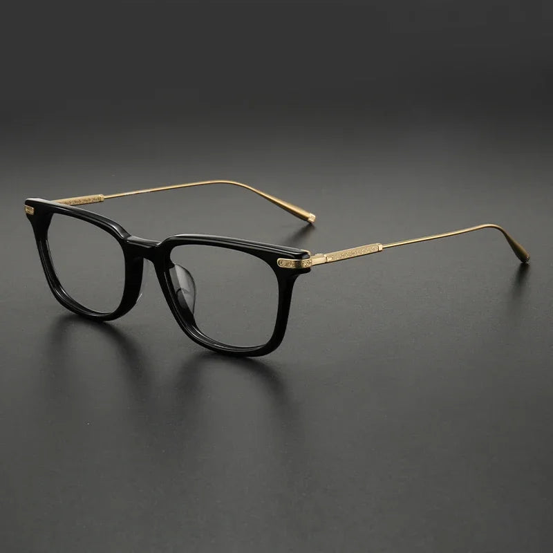 Aror Unisex Full Rim Square Titanium Acetate Eyeglasses 10164 - Lightweight & Durable Frame for Men & Women - Perfect for Reading, Work, and Everyday Fashion