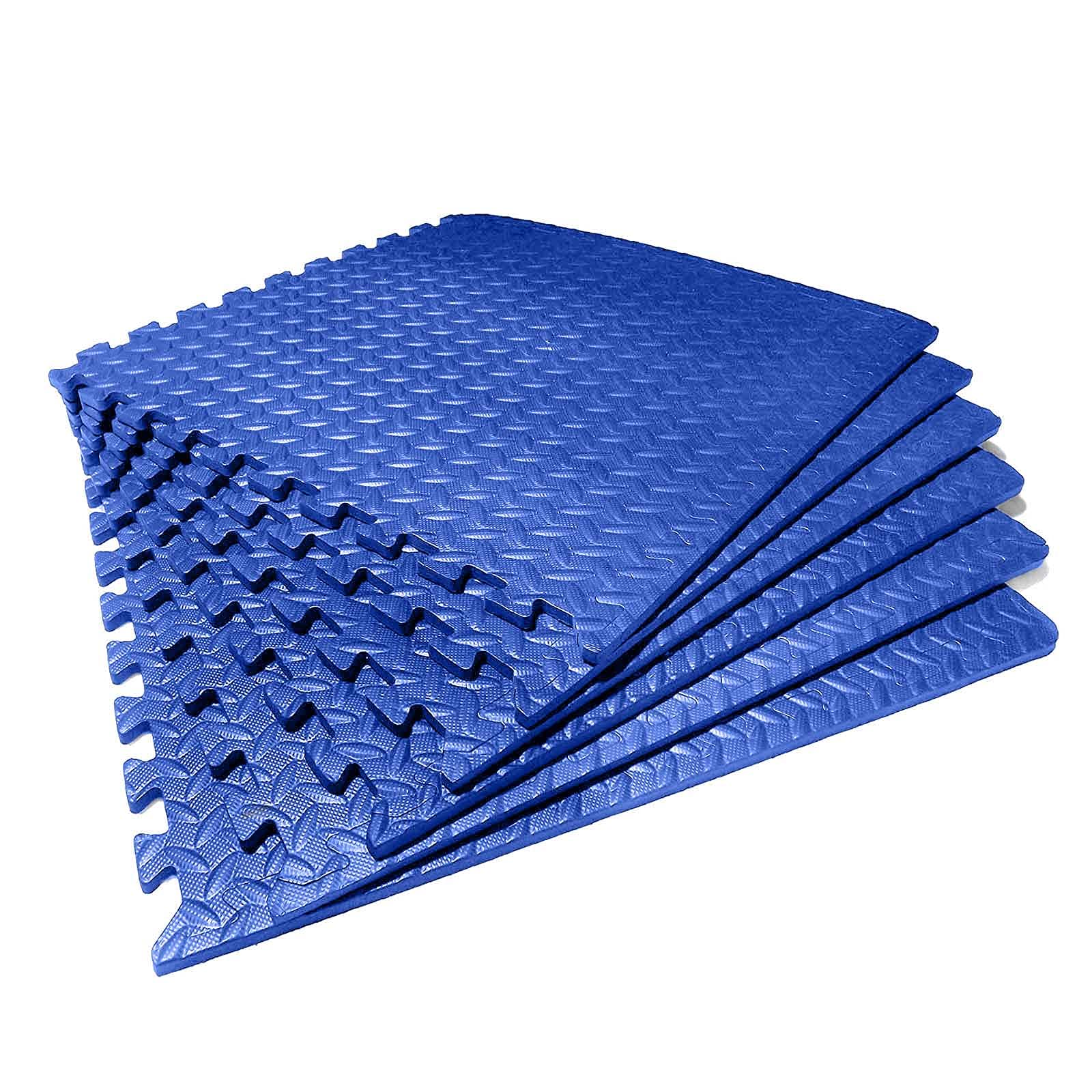 Premium EVA Foam Exercise Mats - 12-Piece Interlocking Puzzle Gym Floor Tiles (24
