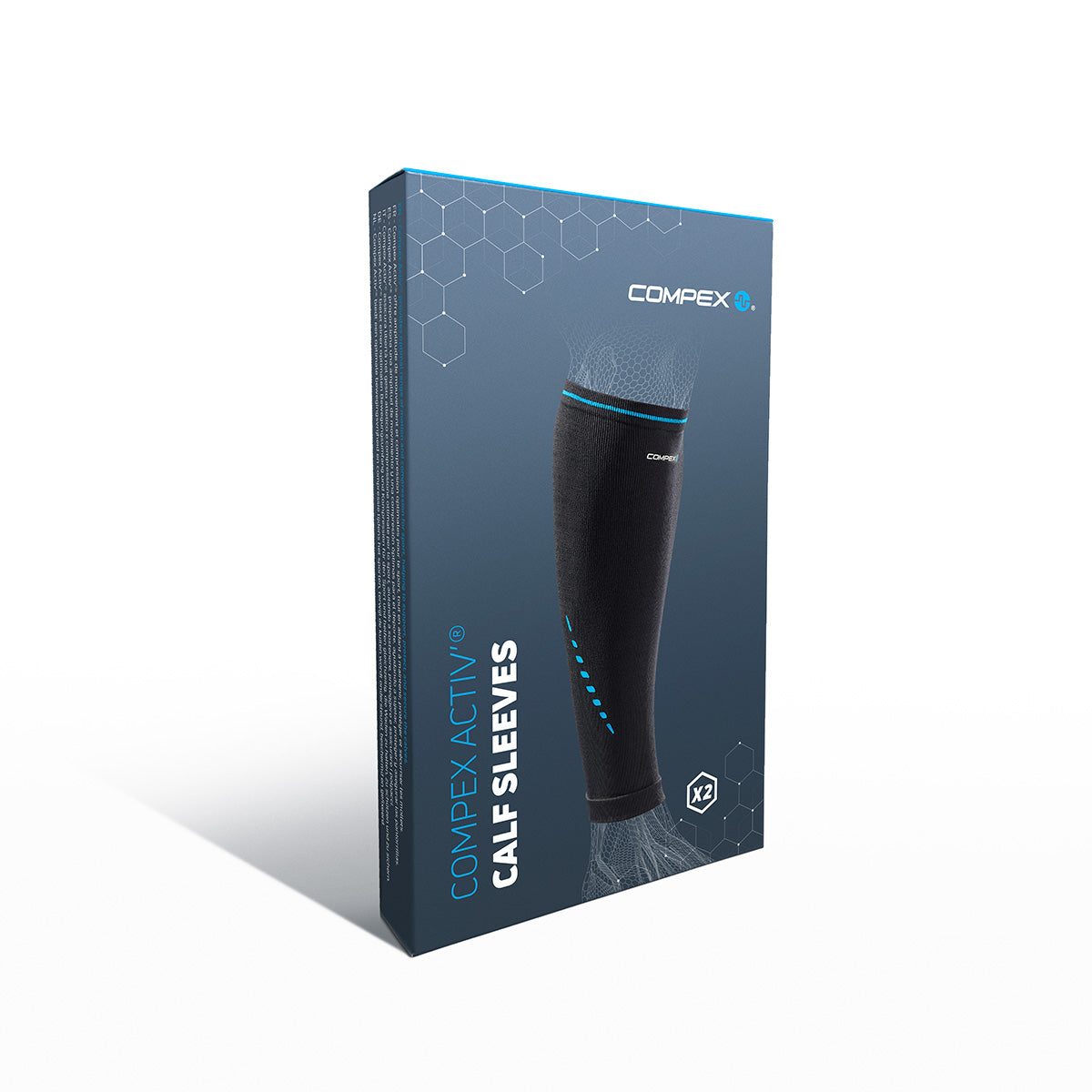 Compex ACTIV'® High-Performance Calf Sleeves for Running, Cycling & Recovery – Compression Support for Athletes & Active Lifestyles – Ideal for Sports, Workouts & Post-Exercise Muscle Recovery