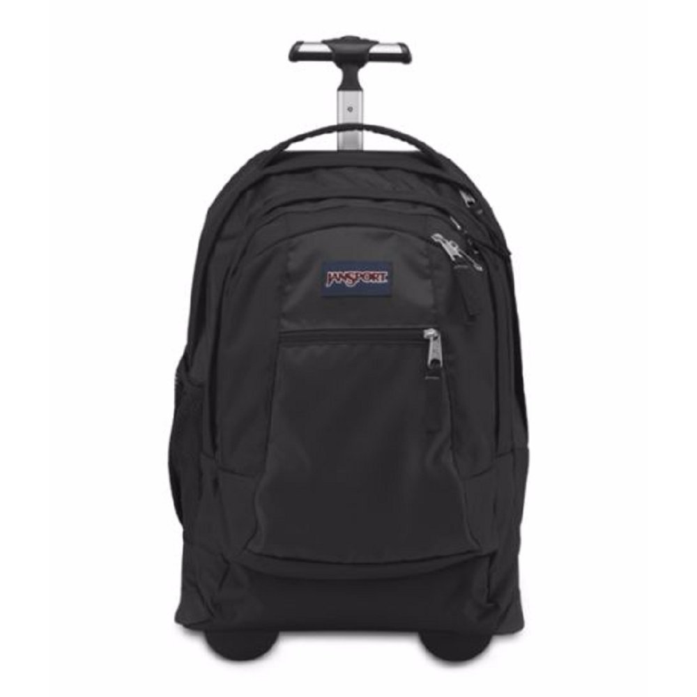 JanSport Driver 8 Core Series Wheeled Backpack - All Black | Durable Rolling Backpack for Travel, School & Commuting | Spacious Laptop Compartment & Smooth Wheels