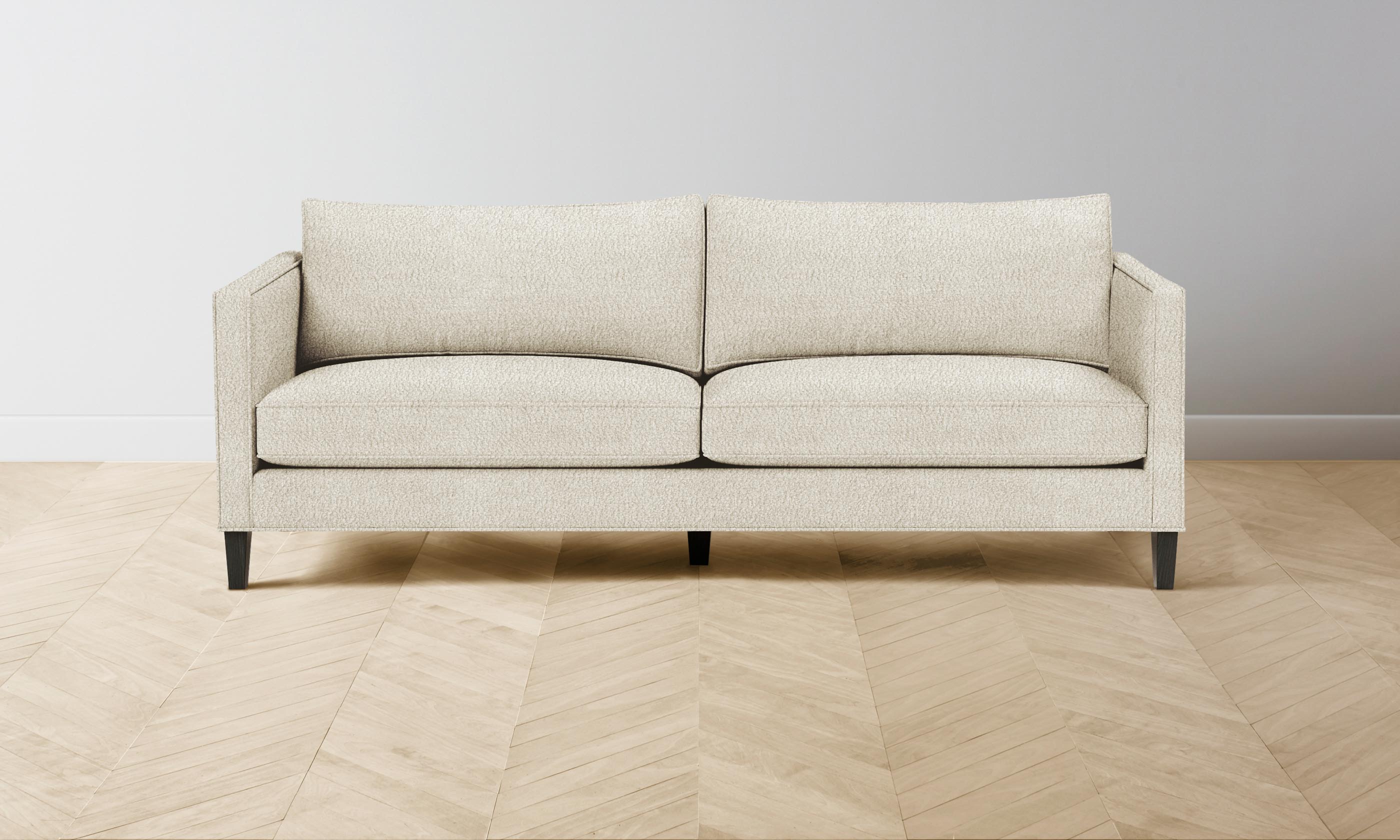 Premium Crosby Sectional Sofa - Italian Bouclé Fabric in White | Modern Living Room Furniture for Cozy Home & Stylish Entertaining