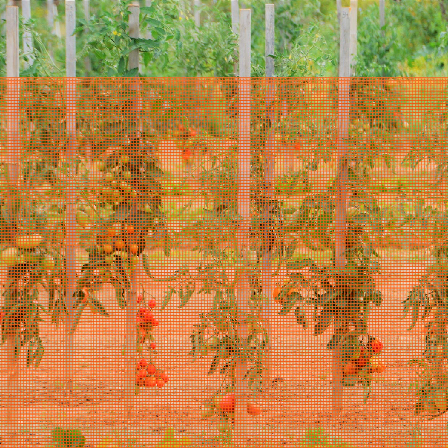COARBOR 6' x 24' Orange Garden Fence Mesh Netting - Heavy Duty Temporary Animal Barrier for Dogs, Rabbits, Chickens - Perfect for Backyard, Deck, and Outdoor Pet Protection