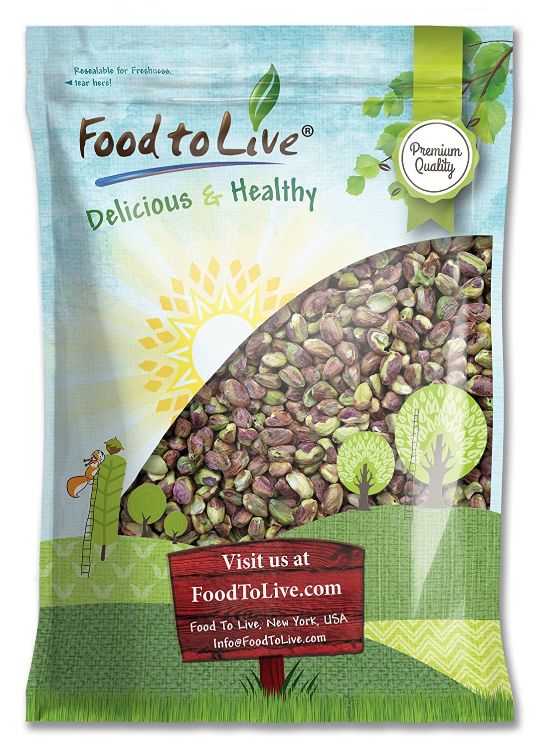 Food to Live No Shell Pistachios, 6 Pounds – Unsalted Pistachio Kernels, Bulk Pack, Keto & Paleo Friendly Snack, Sirtfood Diet Approved – Perfect for Healthy Snacking, Baking & Trail Mixes