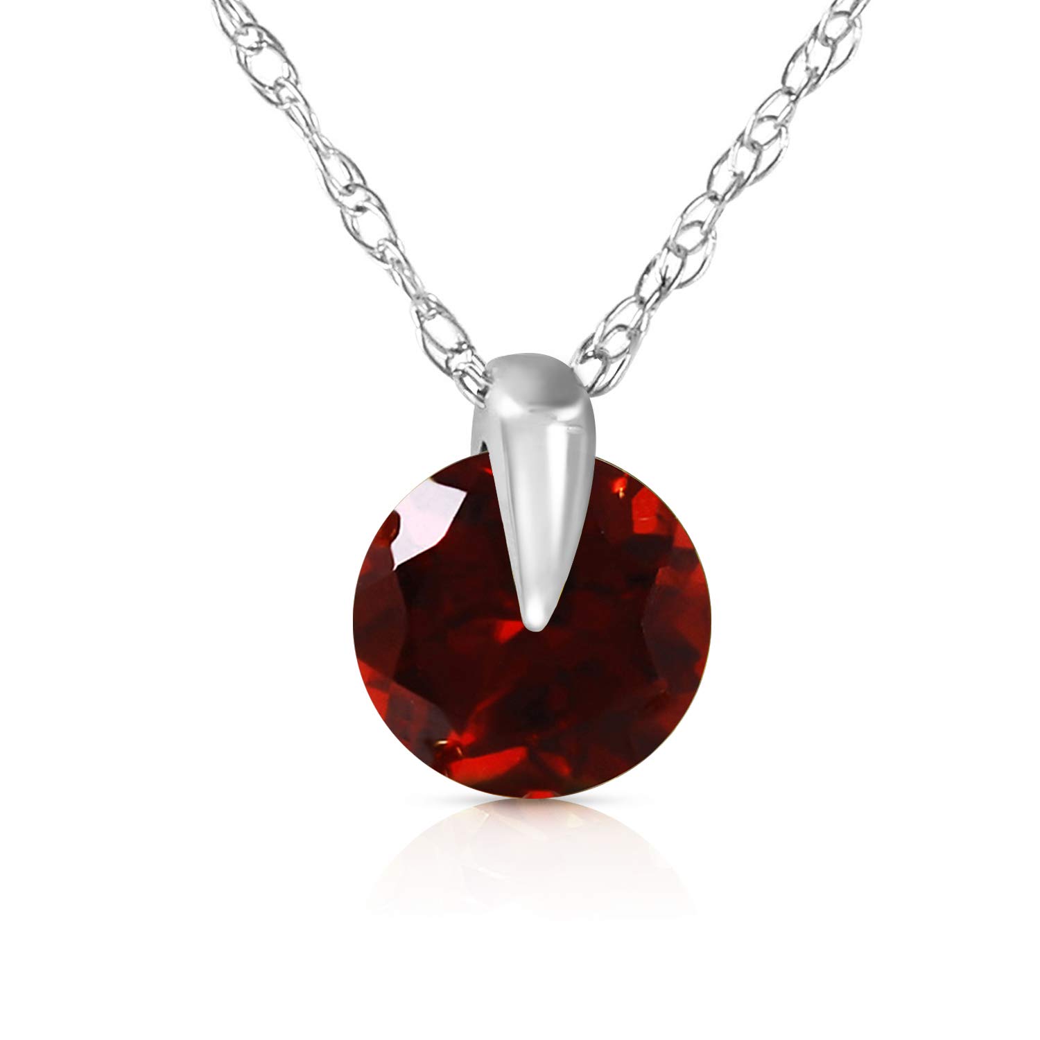 14K Solid Gold Necklace with Natural Garnet - Elegant Galaxy Gold GG Jewelry for Women, Perfect for Valentine's Day, Anniversary & Special Occasions