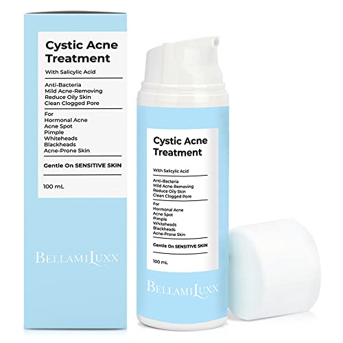 Best Salicylic Acid Acne Treatment for Face - Natural Cystic & Hormonal Acne Cream - Effective Pimple Spot Treatment for Clear Skin | Perfect for Teen & Adult Acne Care, Daily Skincare Routine