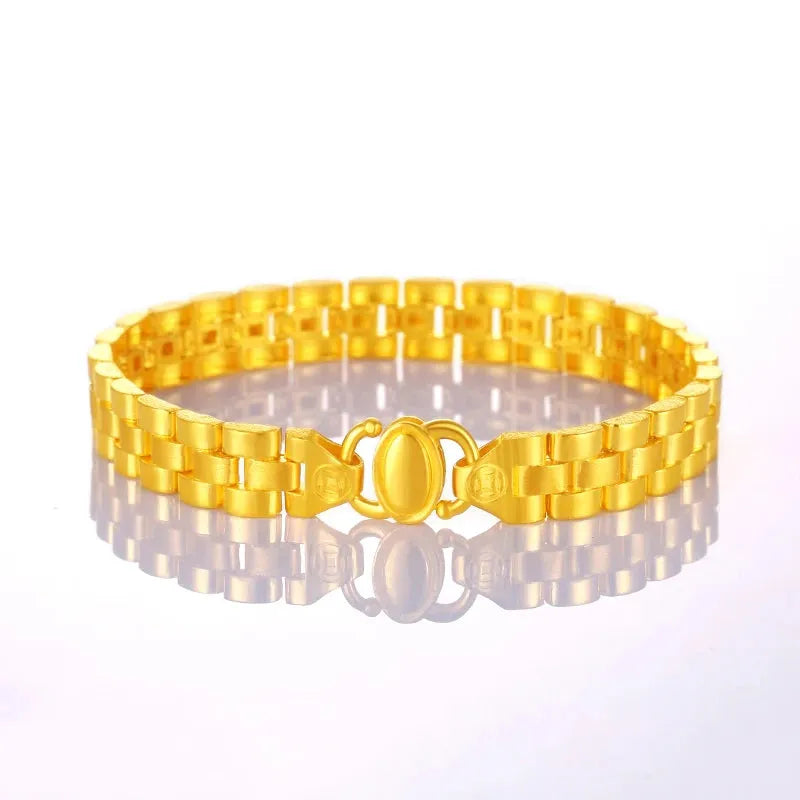 24K Pure Gold Bracelet for Women - 999 Solid Real Gold Bangle with Floral Design, Classic & Trendy Fine Jewelry Gift for Her - Perfect for Weddings, Anniversaries & Special Occasions (2023 New Arrival)