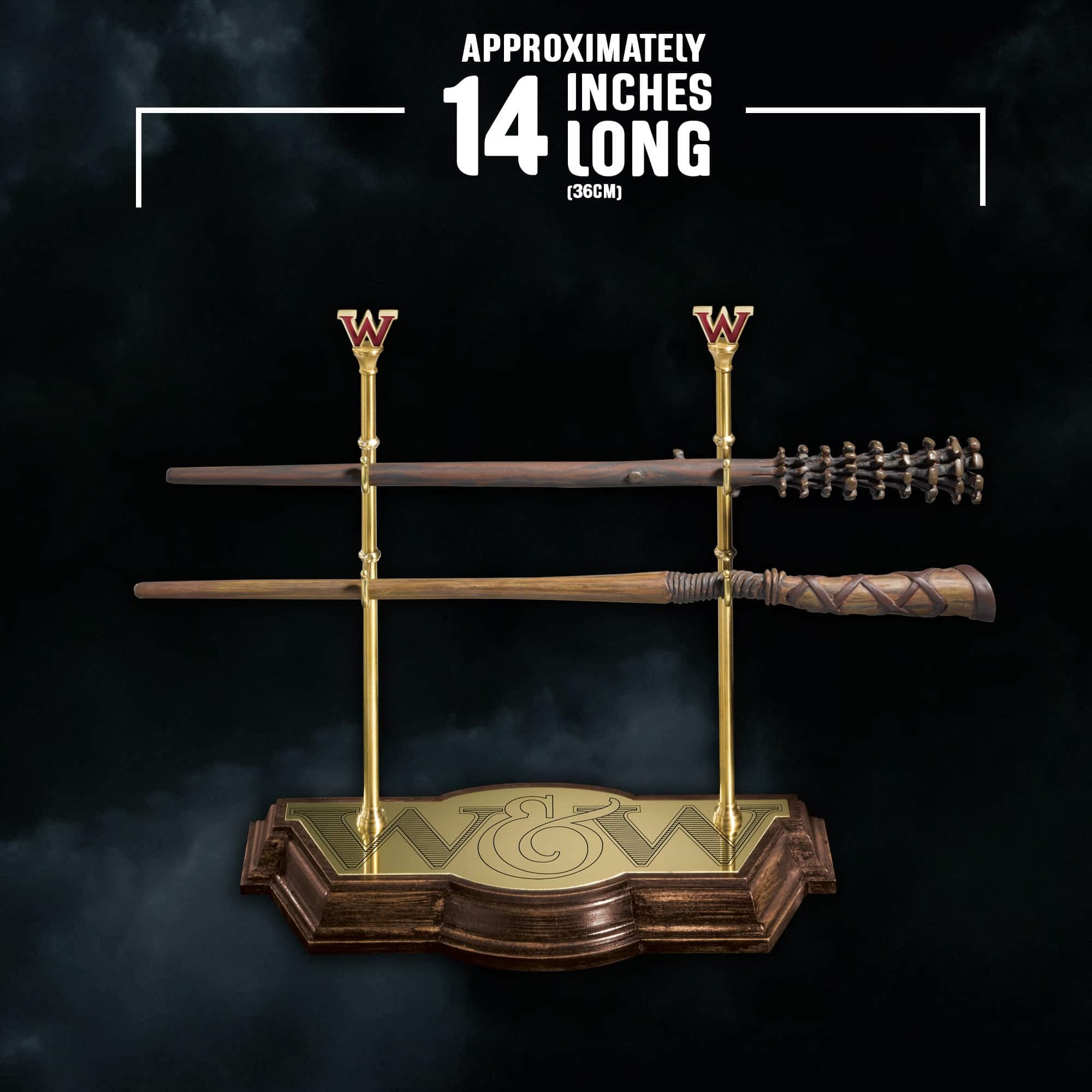 **The Noble Collection Harry Potter Fred & George Weasley Wands - 17in (43cm) Official Movie Replica Wands with Display Stand - Perfect for Collectors, Cosplay & Harry Potter Gifts**