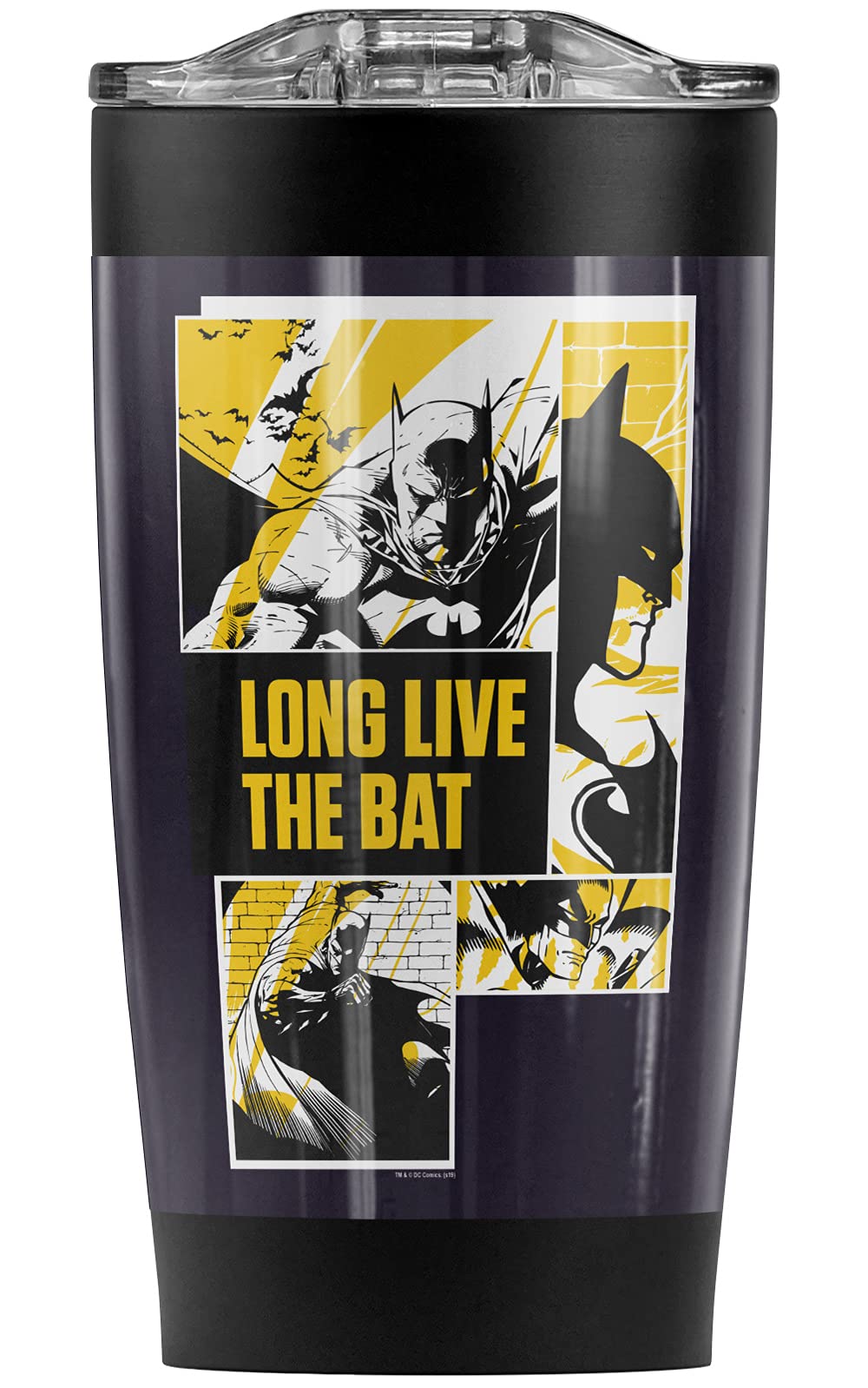 Batman 80th Anniversary Stainless Steel Tumbler 20oz - Vacuum Insulated Coffee Travel Mug with Leakproof Lid | Keeps Hot & Cold Beverages Perfect Temperature | Great for Office, Gym, Commuting & Outdoor Adventures