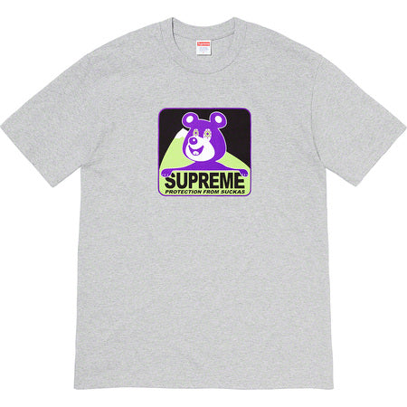 Supreme Bear Graphic T-Shirt for Men & Women - Soft Cotton Grey Tee - Streetwear Fashion for Casual Wear & Urban Style