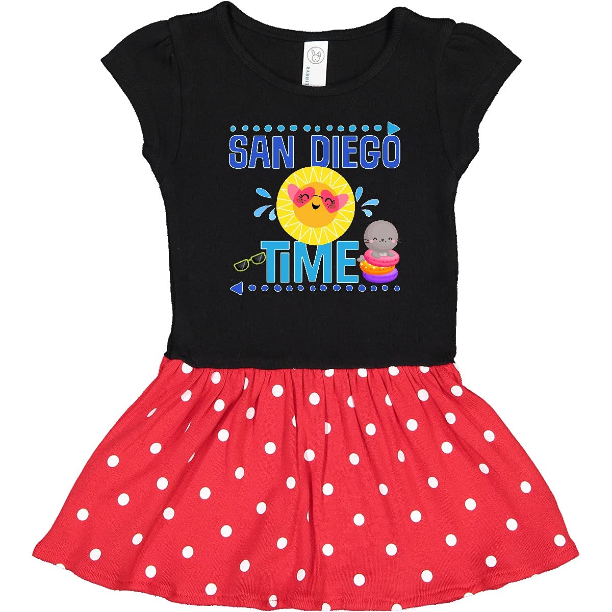 Inktastic San Diego Vacation Cute Beach Infant Dress - Adorable Baby Girl Outfit for Summer, Beach Trips & Family Photos