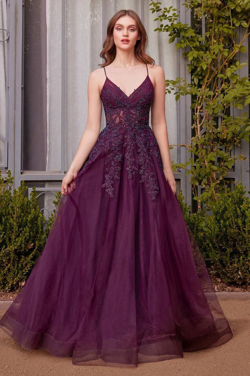 Andrea & Leo A1416 Elegant Lace and Tulle Prom Dress for Women - Perfect for Homecoming, Wedding Guest, and Formal Occasions