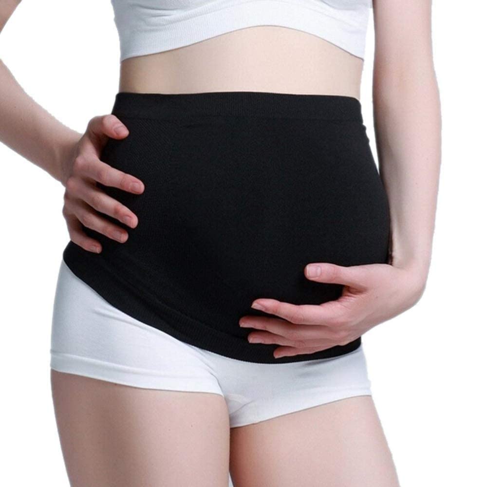 MommySafe Pregnancy Belly Support Band - RF-EMF Shielding Maternity Belt for Comfort & Protection - Small Black - Essential for Pregnancy, Workouts & Daily Activities