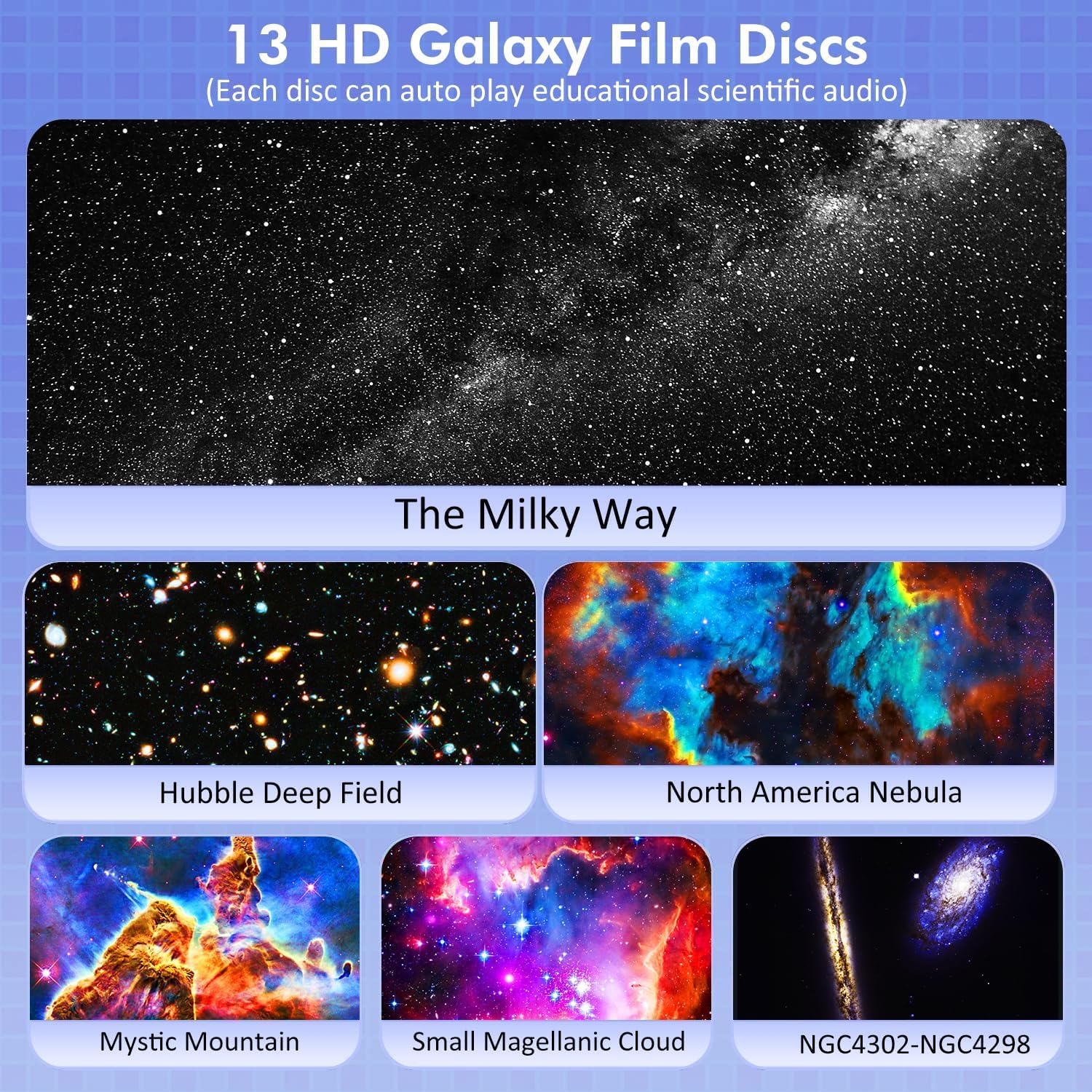 4K Elec3 Star Projector - Ultra Clear Galaxy Night Light with 12 Replaceable Discs, 360° Rotation Planetarium Projector for Bedroom & Kids Room | Perfect for Stargazing, Relaxation, Birthday & Valentine's Gift