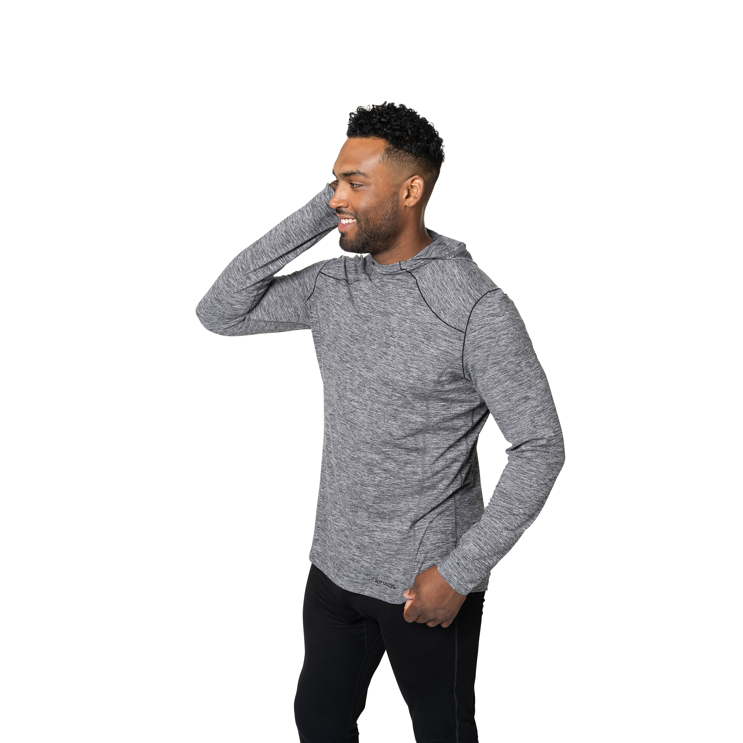 Men's ClimaTek Performance Hoodie - Lightweight Fleece Pullover with Moisture-Wicking Technology (Grey Heather) - Perfect for Gym, Running & Outdoor Activities