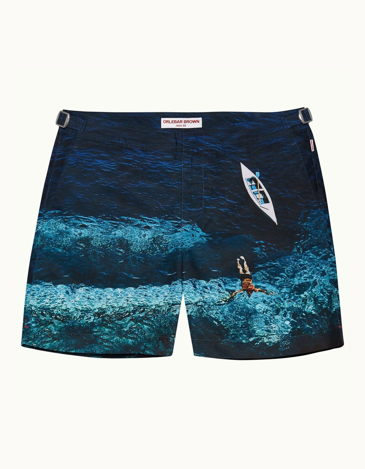 ORLEBAR BROWN Men's Swim Shorts - Quick-Dry, UPF 50+ Swim Trunks for Beach, Pool & Water Sports | Blue Multi-Color Design
