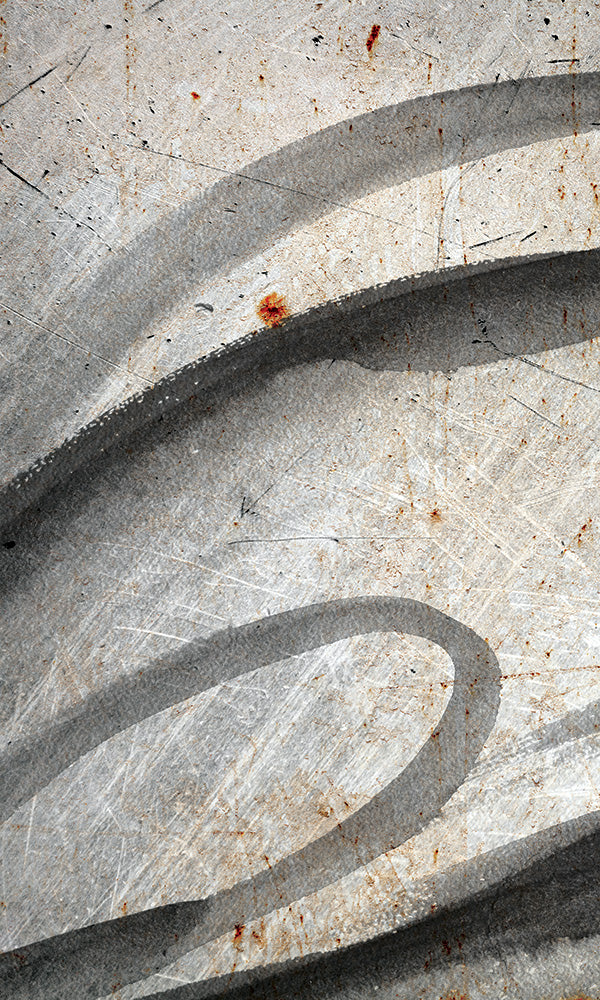 Corroded Concrete Industrial Abstract Mural Wallpaper M9635 - Modern Textured Wall Decor for Urban Lofts, Offices & Industrial Spaces