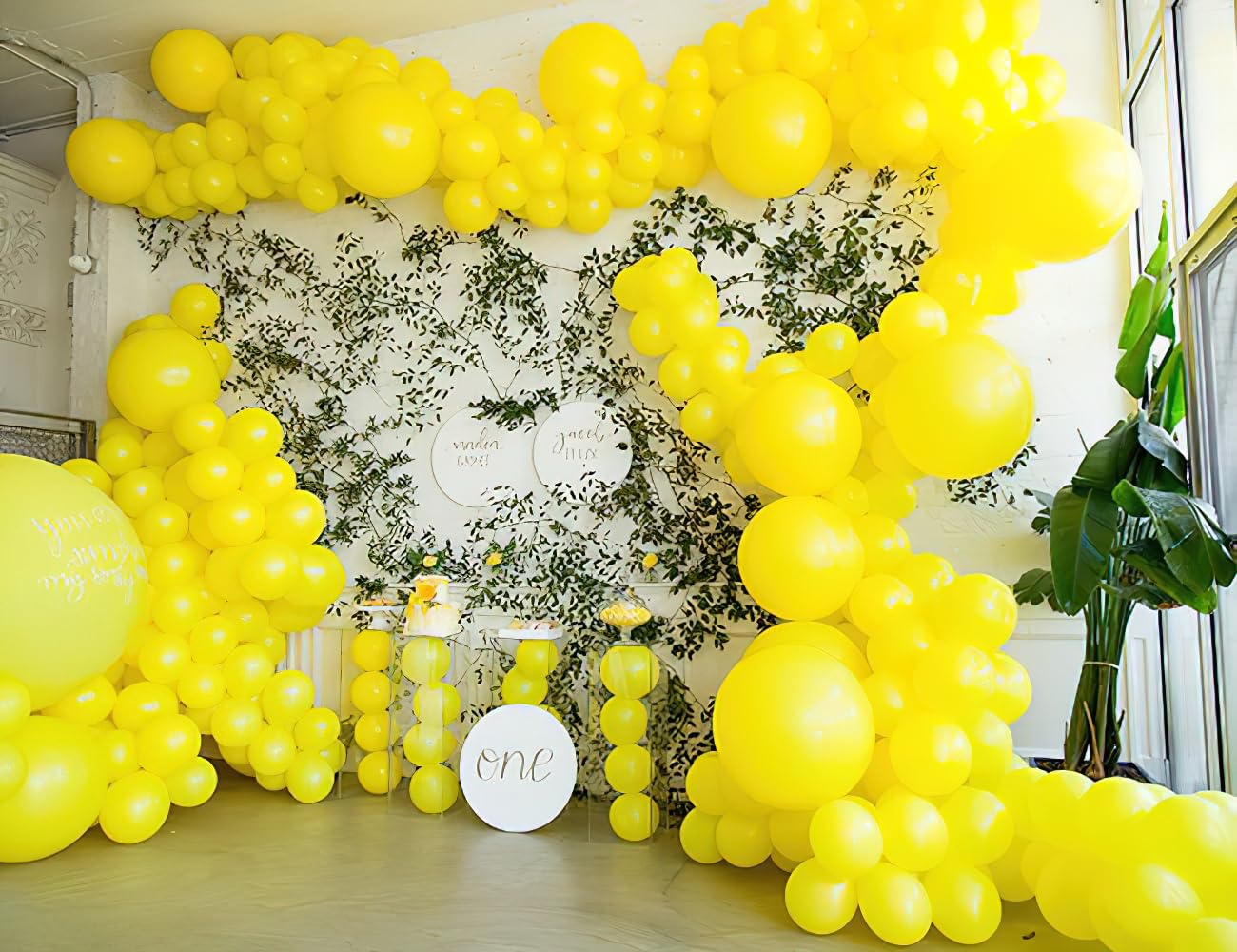 50 Pack 12 Inch Matte Yellow Latex Balloons for Party Decorations - Balloon Garland, Balloon Arch, Birthday Party, Baby Shower, Wedding & Holiday Celebrations (Yellow-Y55)