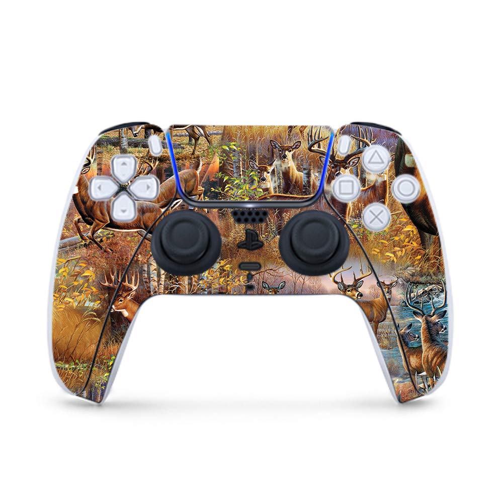 MightySkins PS5 Controller Skin - Deer Pattern Vinyl Decal Wrap | Protective & Durable Cover for Playstation 5 | Easy to Apply & Remove | Made in USA | Perfect for Gaming Enthusiasts & Customization Lovers