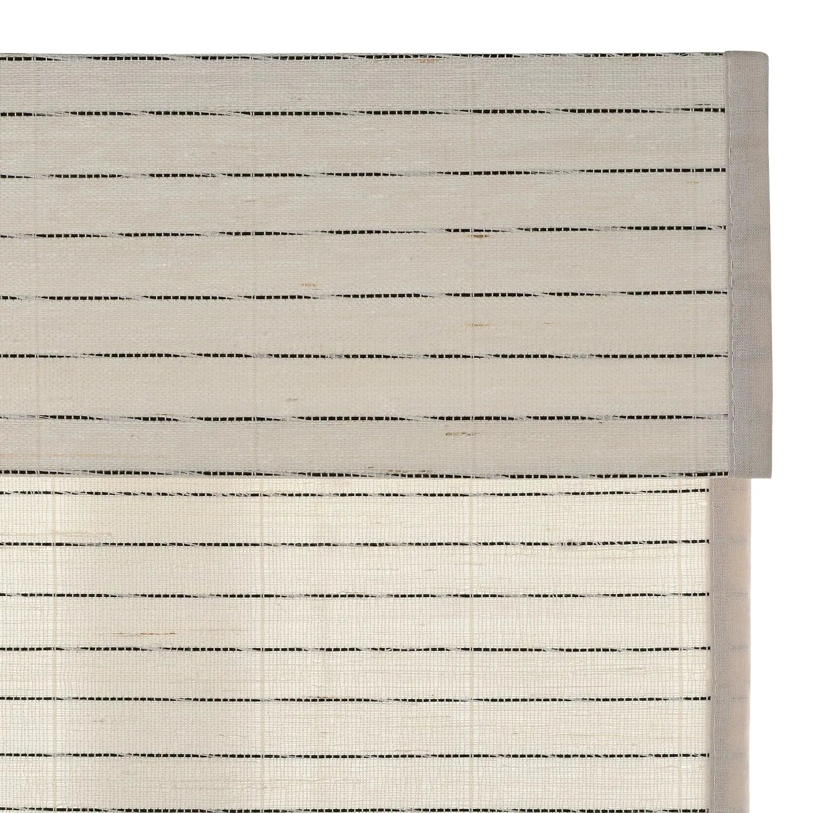 Natural Ramie Bamboo Woven Window Shade - Beige White Color for Living Room, Bedroom & Office Privacy