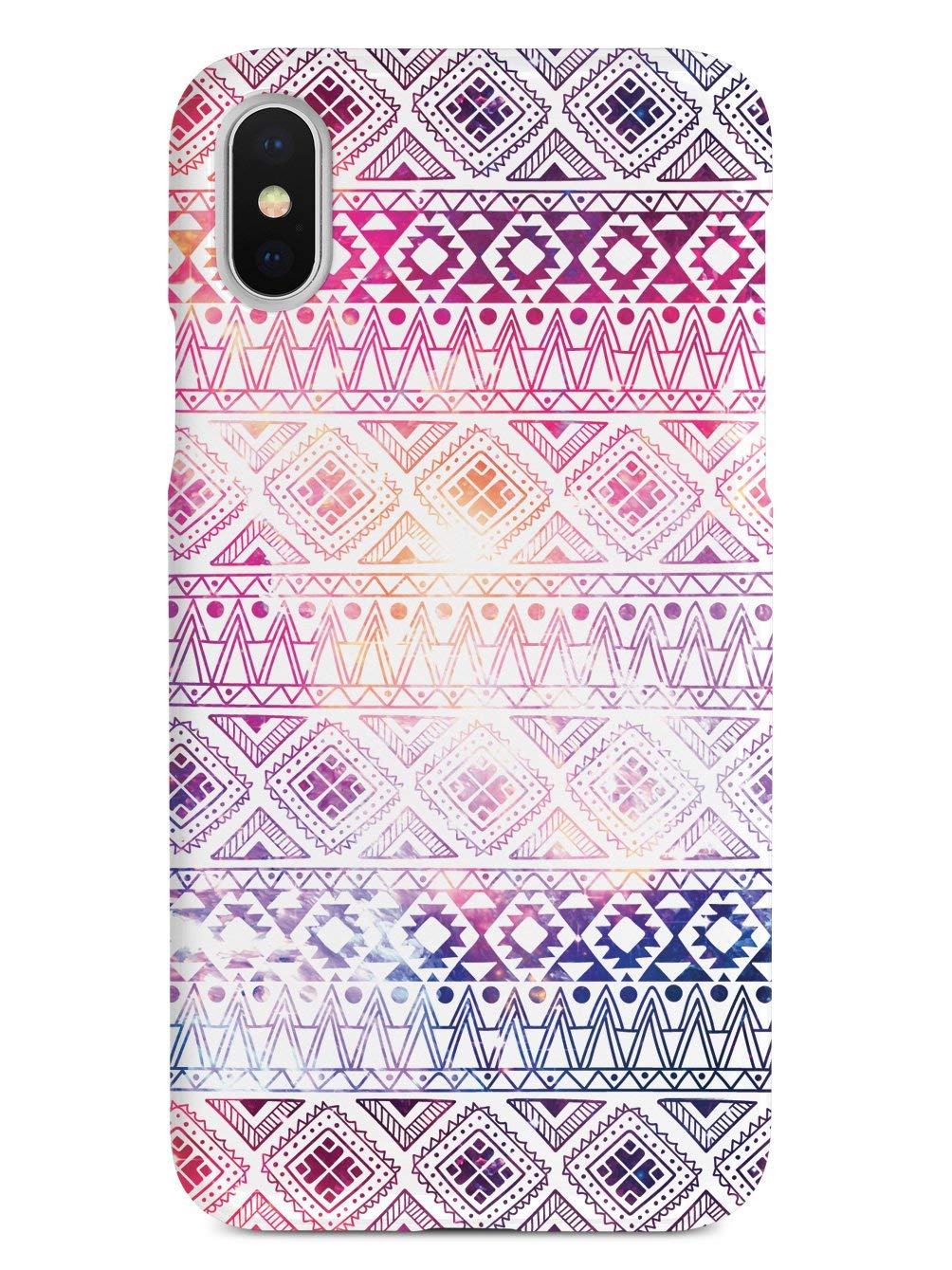 **Inspired Cases for iPhone X/Xs - 3D Textured Protective Phone Cover with Aztec Pattern in White | Durable & Stylish for Everyday Use & Travel**