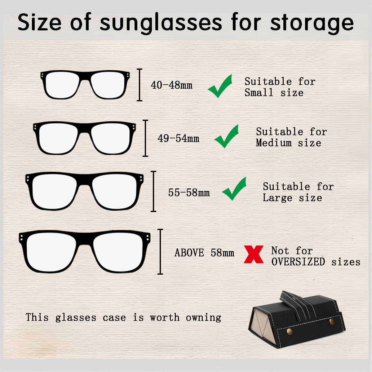 Premium PU Leather Sunglasses Organizer Case – Multi-Slot Eyeglass Storage Box for Home, Office & Travel | Sunglasses & Glasses Display Holder for Men & Women