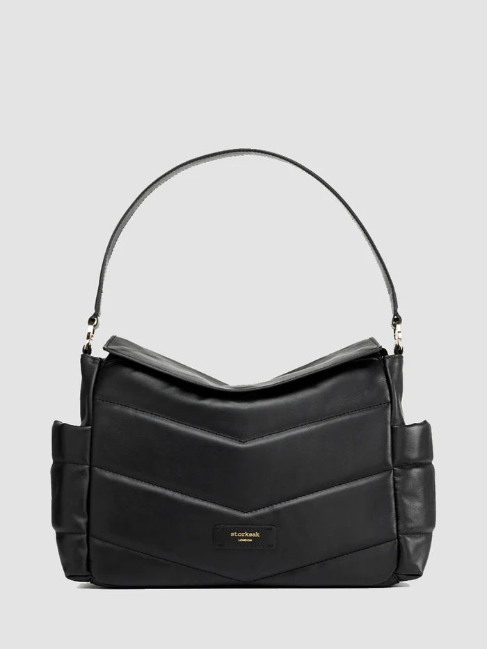 Storksak Aria Leather Compact Diaper Bag - Stylish Baby Changing Tote for On-the-Go Parents | Perfect for Travel, Shopping & Daily Outings
