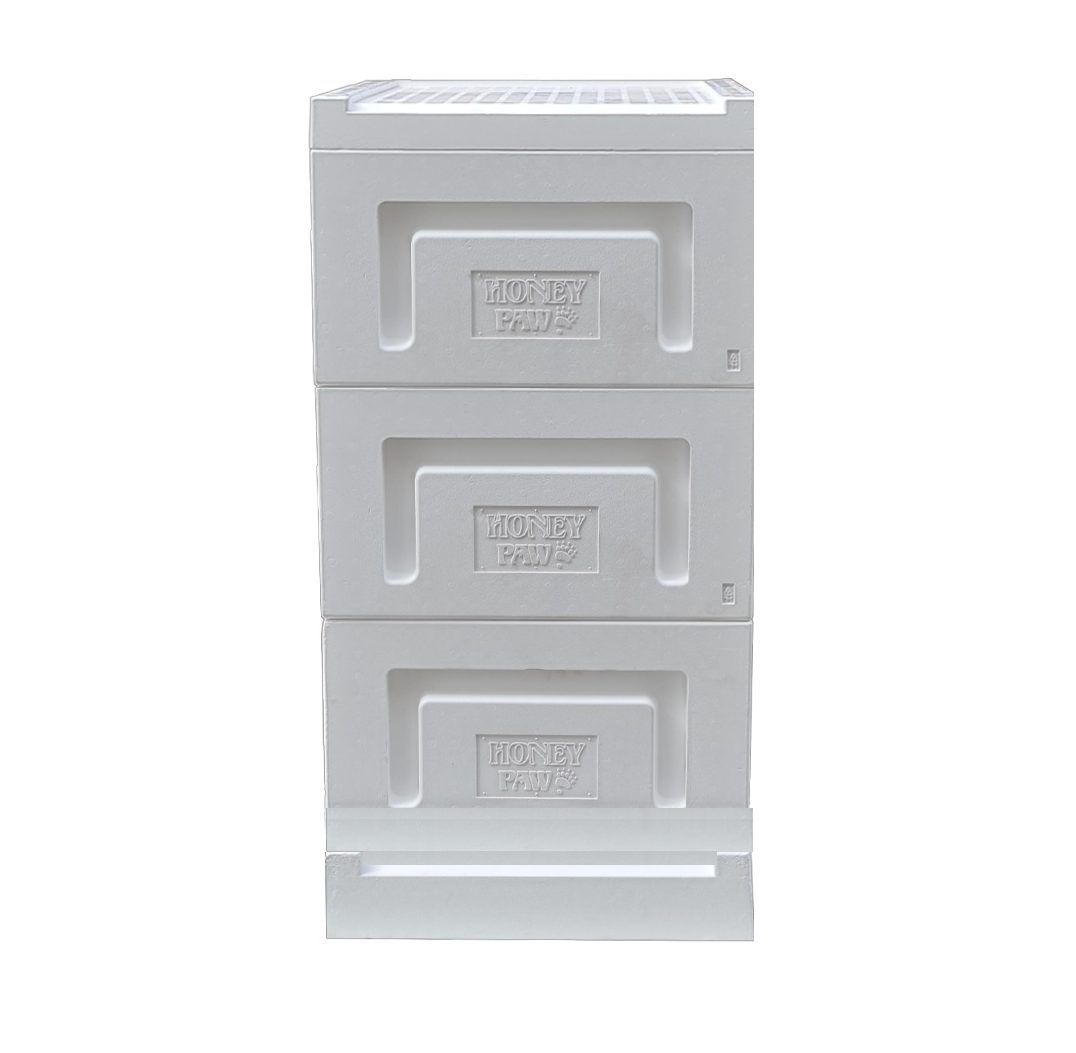 10 Pack Honey Paw Polystyrene Beehive Frames - 3 Level Beekeeping Supplies for Hive Maintenance & Honey Production | Ideal for Beginners & Professional Beekeepers