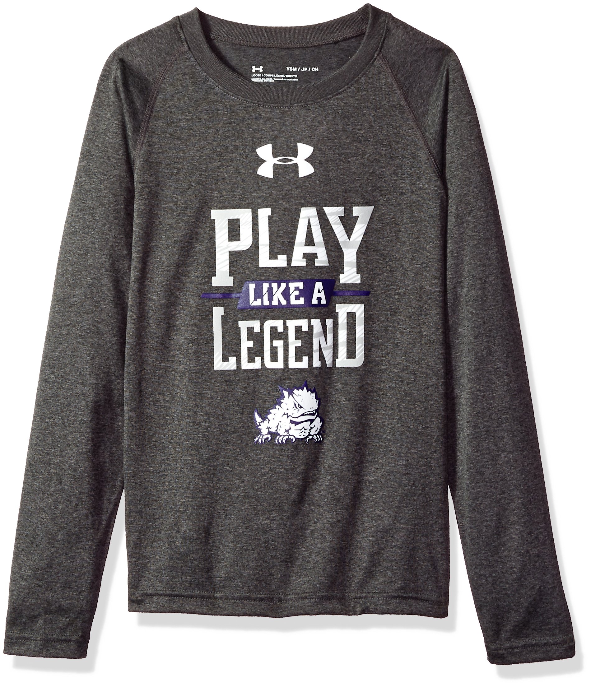 Under Armour Teen Boys NCAA Long Sleeve Tech Performance T-Shirt - Moisture Wicking Athletic Shirt for Basketball, Football & Training