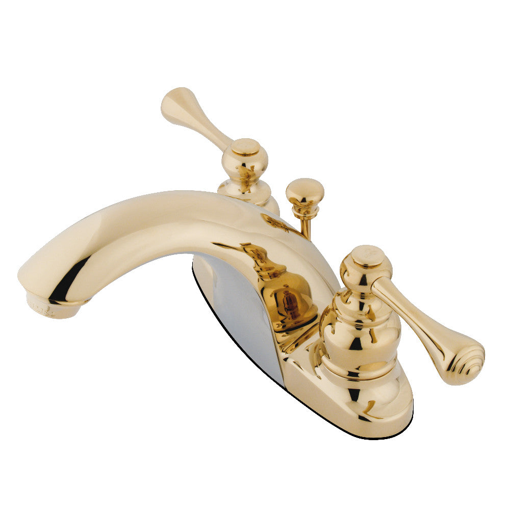 Kingston Brass KB7648BL 4-Inch Centerset Bathroom Faucet - Chrome Finish, Single Handle, Low Flow - Perfect for Small Bathrooms & Powder Rooms