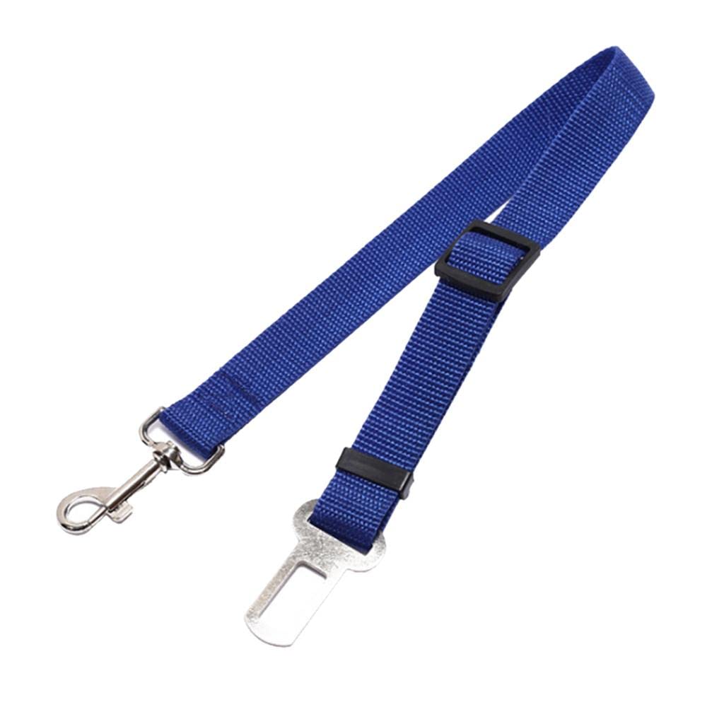 Enakshi Adjustable Pet Seat Belt for Dogs & Cats - Nylon Leash Harness with Safety Clip, Blue | Pet Travel Accessories | Car Safety Restraint for Small Medium Pets | Perfect for Road Trips & Vet Visits