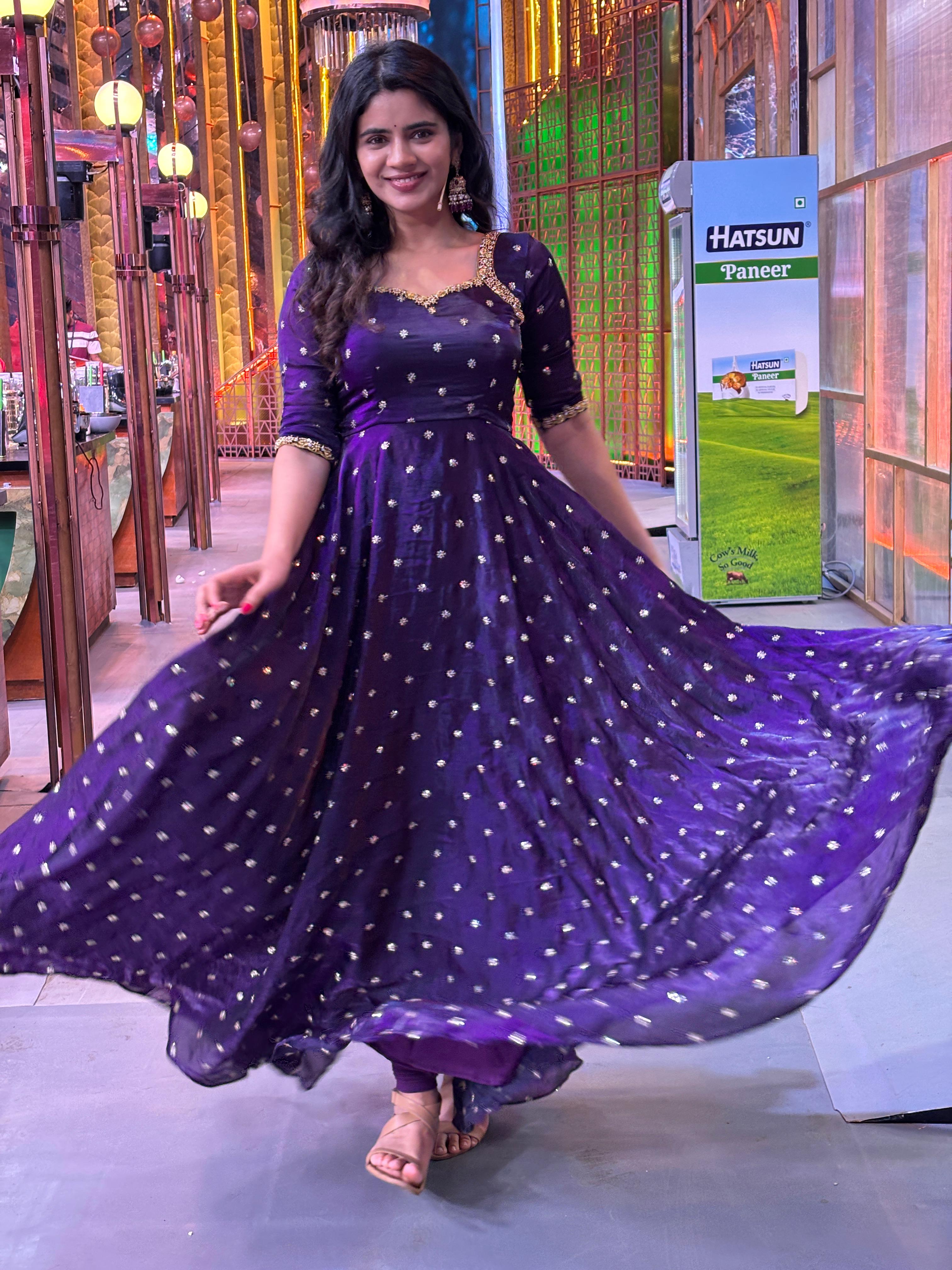DD754 Soundarya Premium Designer Anarkali Dress for Women - Elegant Indian Party Wear for Weddings, Festivals & Special Occasions