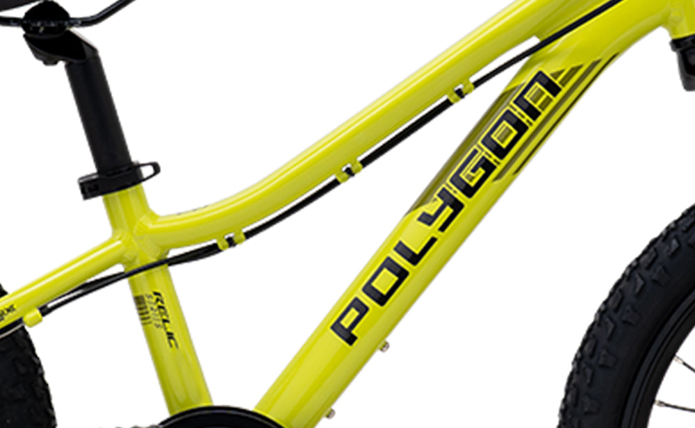 Polygon Relic 20 Kids Mountain Bike - 24 Inch Wheels, Lightweight Aluminum Frame, 7-Speed Gears for Boys & Girls Ages 8-12 | Perfect for Trail Riding, Backyard Adventures & Beginner Off-Road Cycling