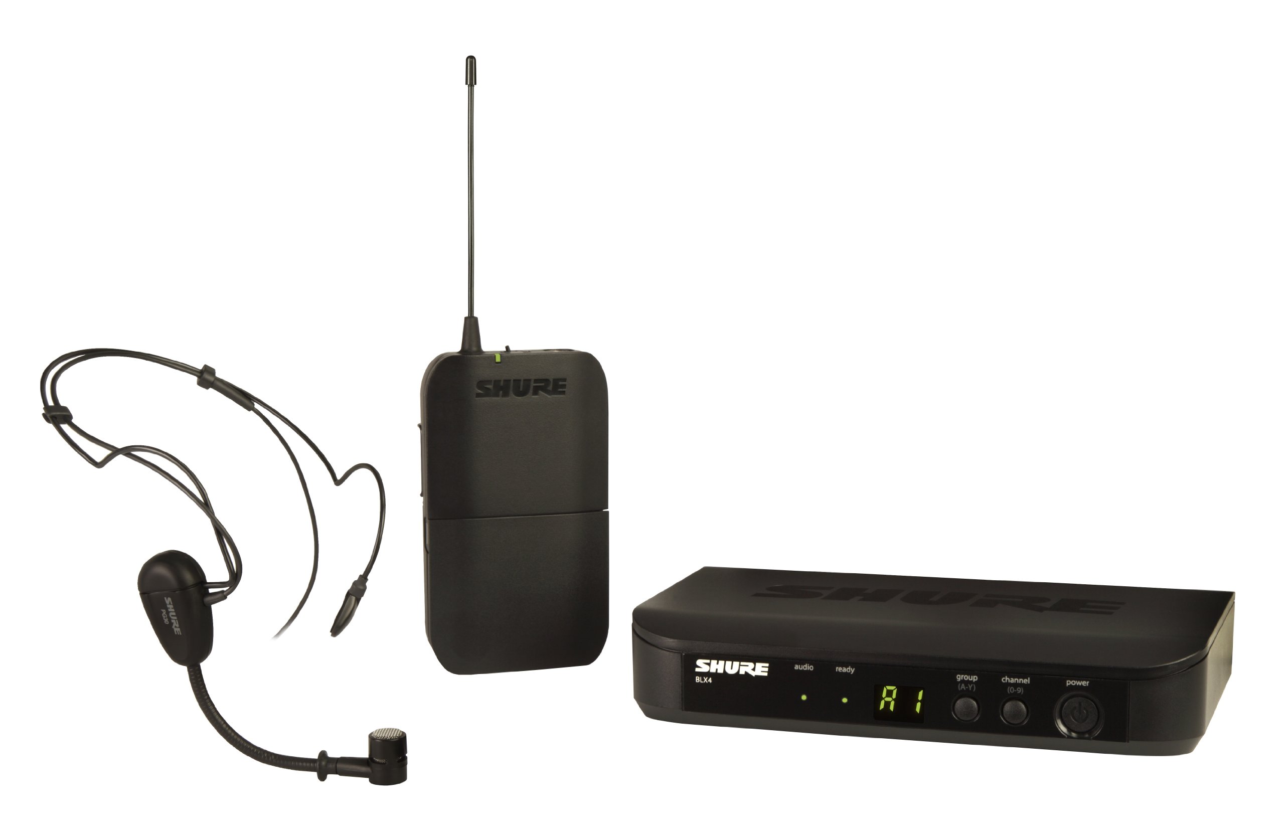 Shure BLX14/PG30 Professional Wireless Headset System with PG30 Headworn Microphone - H8 Frequency Band for Live Performances, Public Speaking & Broadcasting