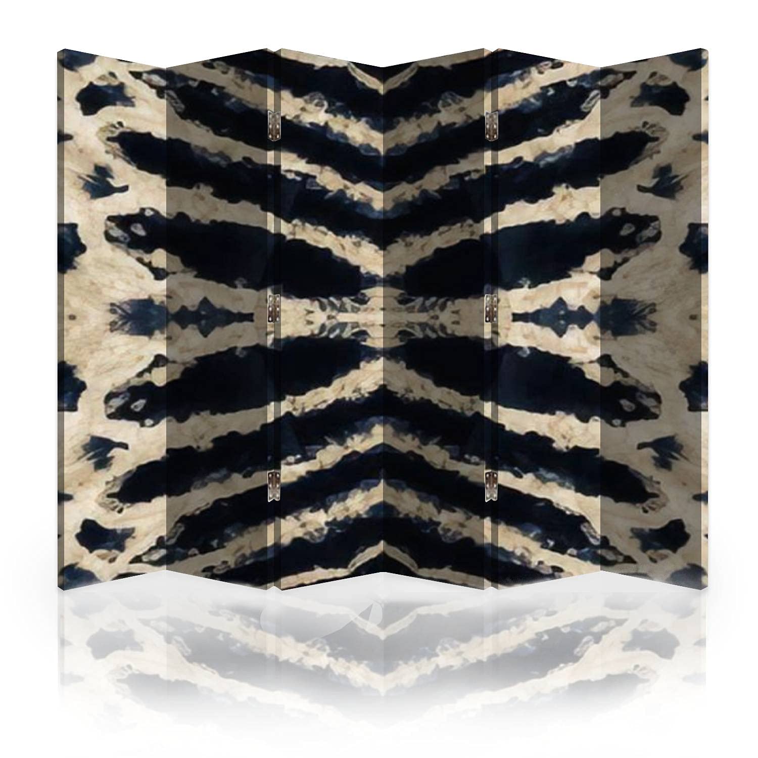 Abstract Canvas Room Divider Screen - 6 Panel Folding Privacy Partition with Paint Splatter & Brushstroke Design for Bedroom, Office, and Studio Separation | Modern Tie-Dye Room Separator Wall Decor