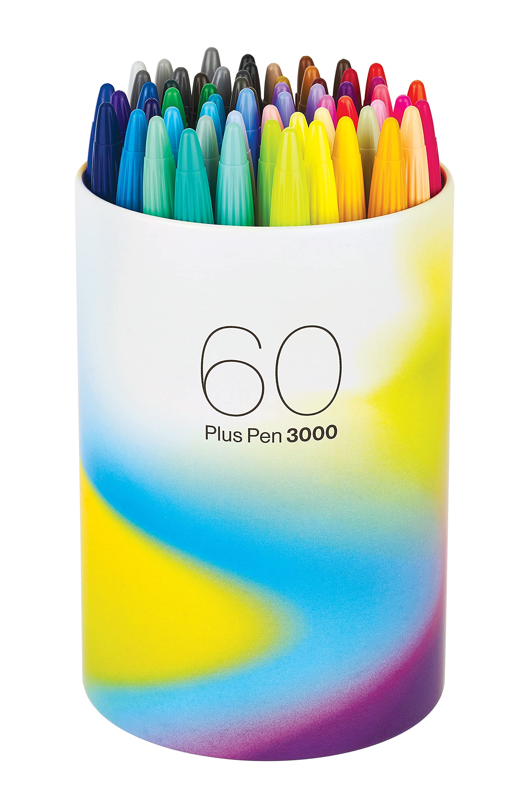 MONAMI Plus Pen 3000 Fine Point Felt Tip Pens (0.4mm) - 60 Pack Assorted Colors for Coloring, Drawing, Journaling & Note Taking - Perfect for Art Projects, Bullet Journals & School Supplies