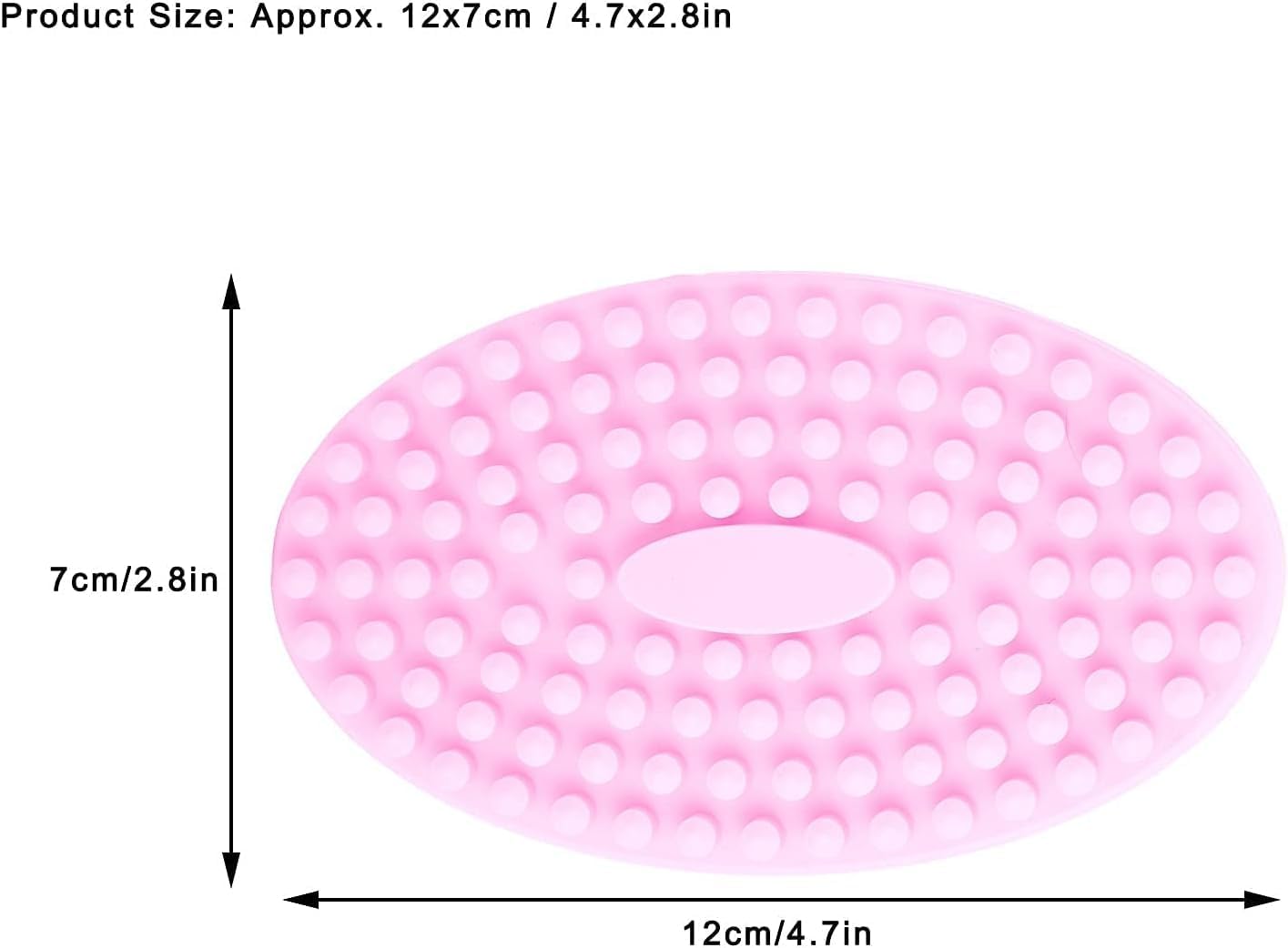 DHVAJ Hygienic Silicone Shower Cleaning Brush - Double Sided Bath Scrubber for Adults & Babies | Portable Hair & Body Brush (Pink) | Perfect for Bathroom Cleaning, Baby Care & Travel Essentials