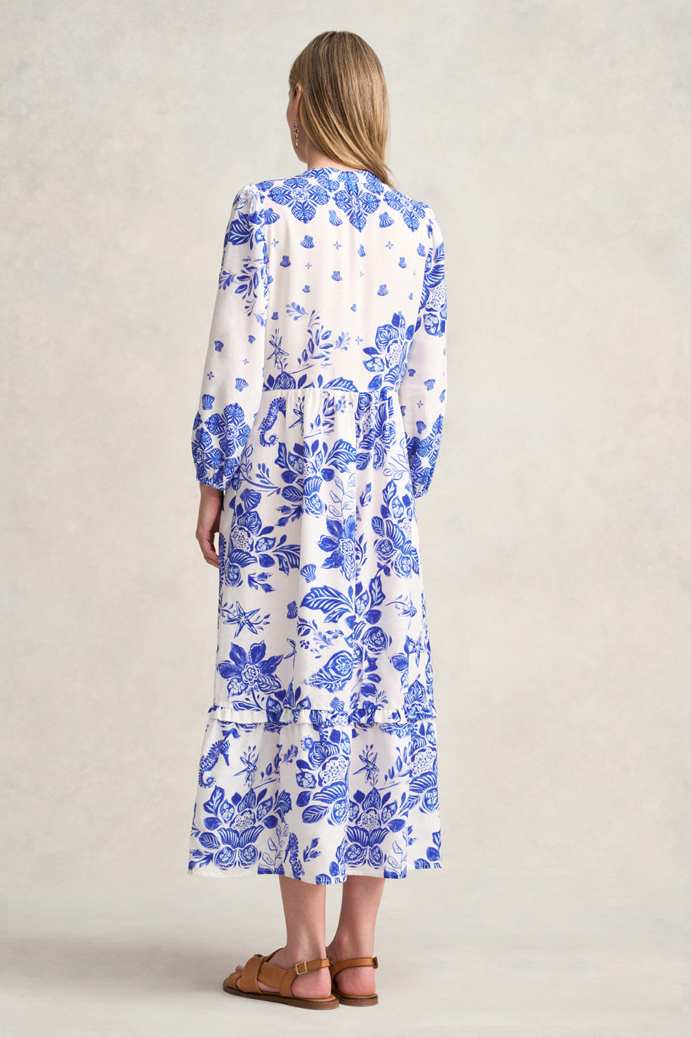 Floral Printed Tiered Maxi Dress - Toile De Seaside Summer Beach Dress for Women | Perfect for Vacations, Beach Parties & Boho Outfits