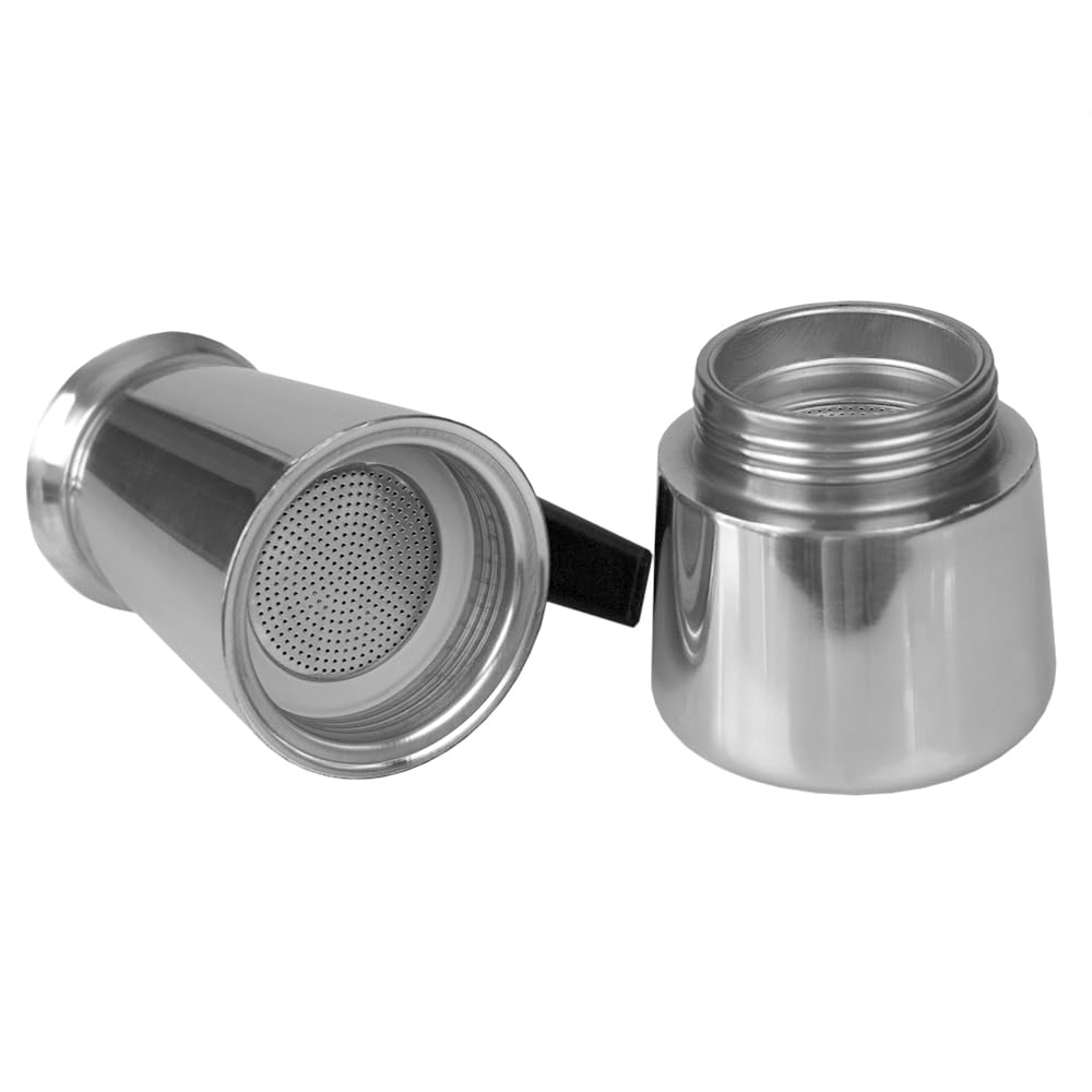 Stainless Steel Stovetop Espresso Maker - 4 Cup Italian Coffee Pot for Home & Camping
