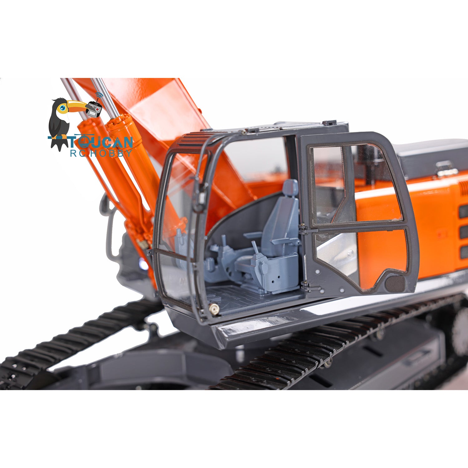 1/12 Scale DIM H3 360 RC Excavator Toy - Metal Hydraulic Construction Vehicle with Tracked Chassis, LED Light System, ESC Motor & Servo Valve - Perfect for Construction Simulation, RC Hobbyists and Collectors