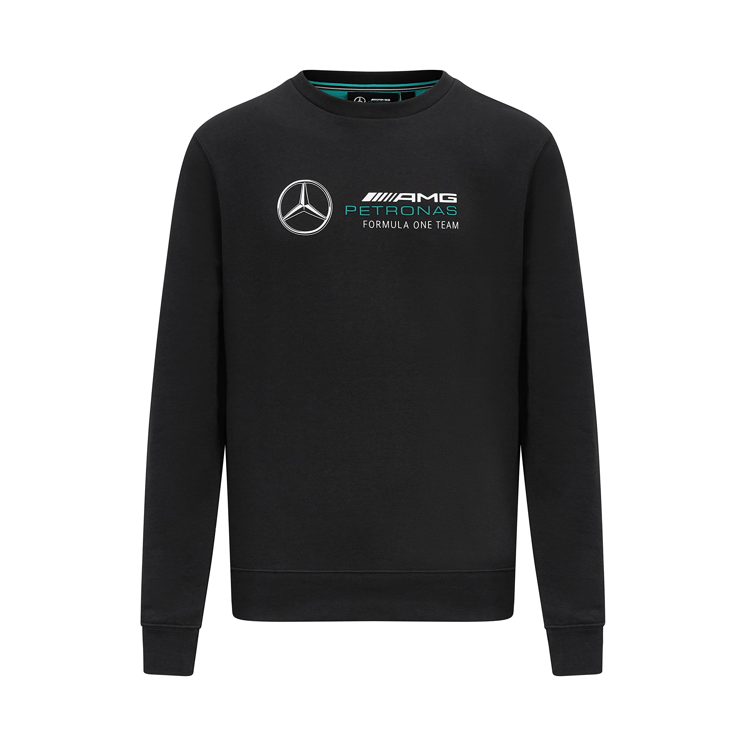 Mercedes AMG Petronas F1 Team Men's Black Sweatshirt - Official Formula One Racing Apparel for Fans & Casual Wear