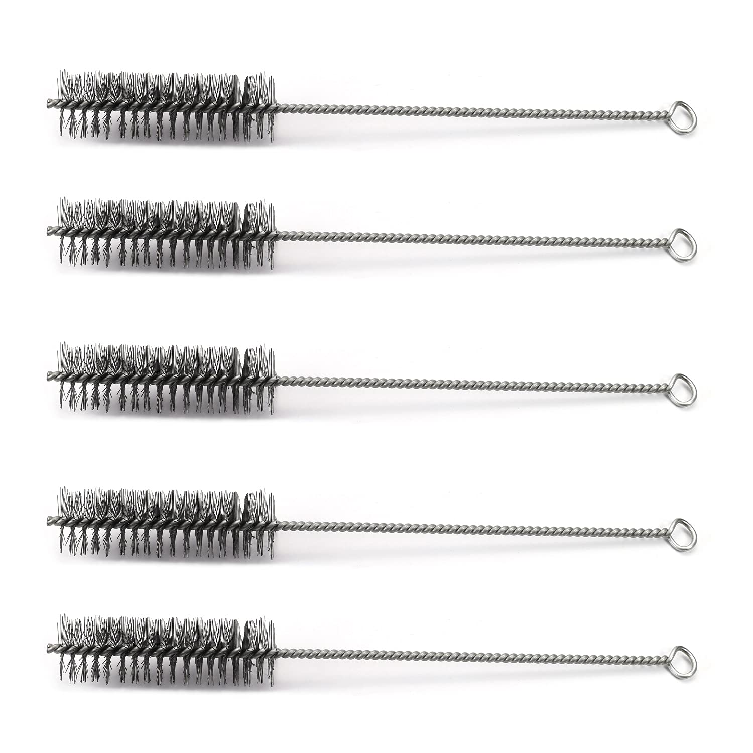 Utoolmart 5-Pack Stainless Steel Wire Tube Cleaning Brushes - 1.2-inch Diameter, 12-inch Length Spiral Power Brush for Bottles, Pipes & Tubes | Heavy-Duty Cleaning Tool for Home, Kitchen, Plumbing & Industrial Use