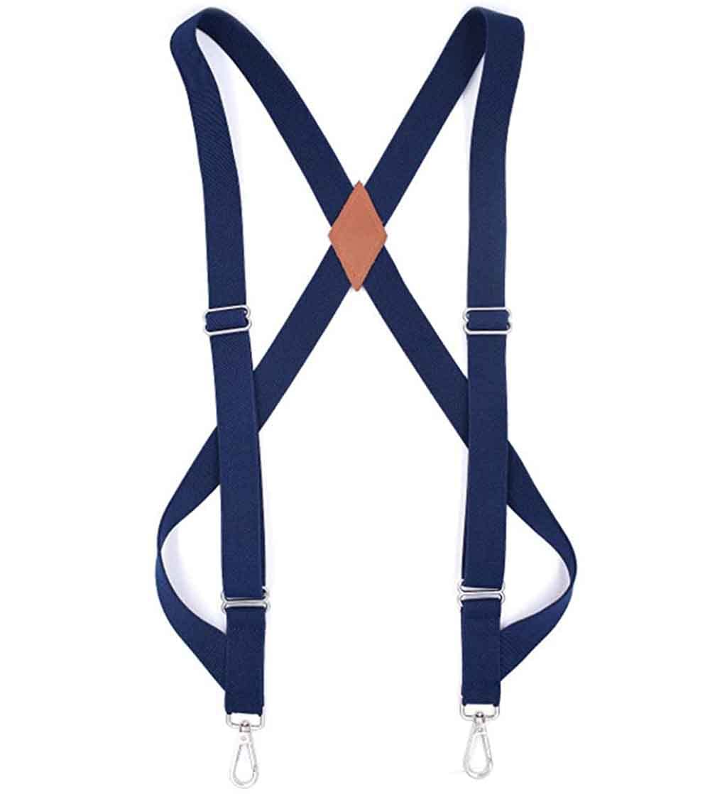 Adjustable Elastic X Back Suspenders for Men - Side Clip Suspenders with Swivel Hooks - Perfect for Formal Wear, Vintage Style & Work Attire