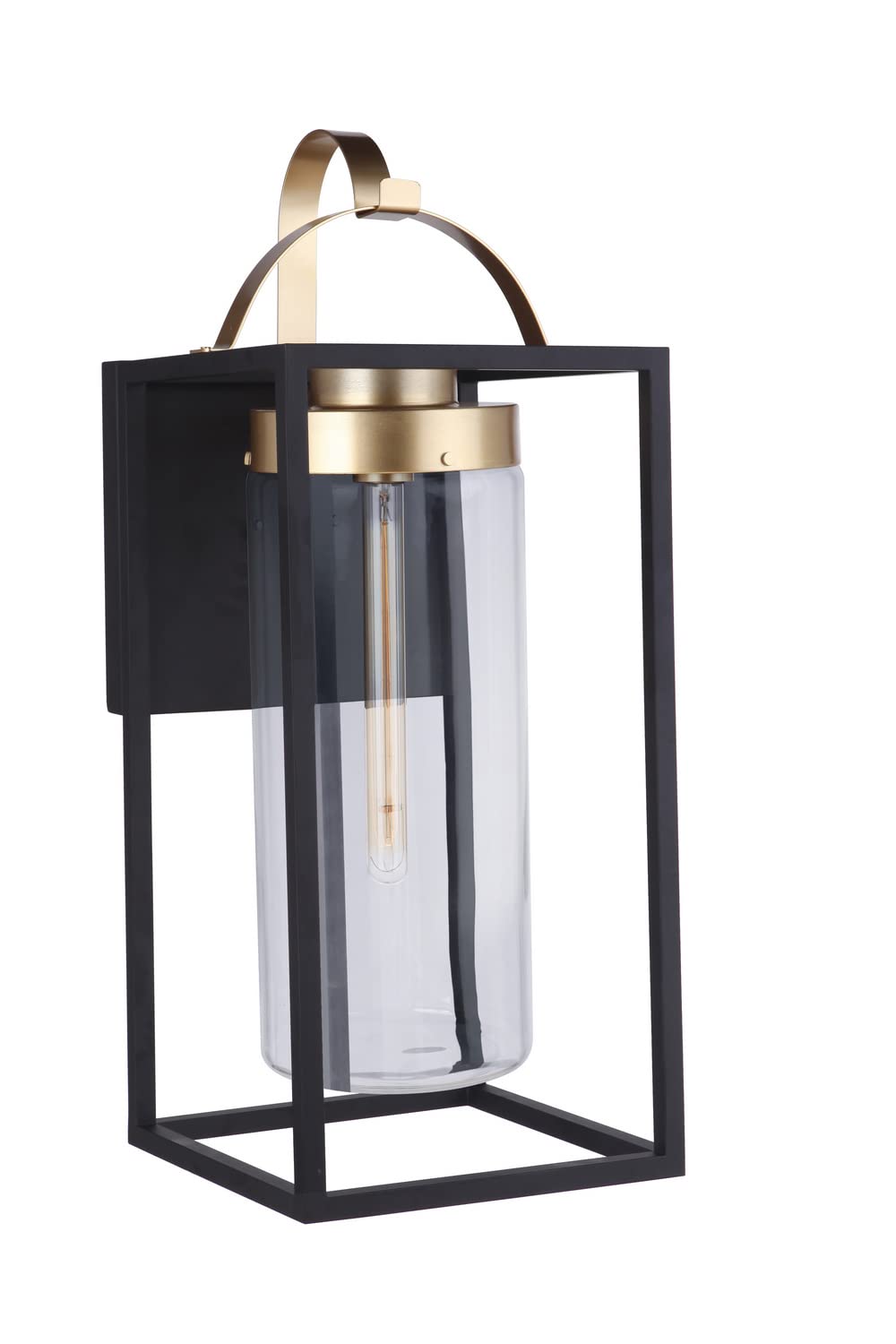 Craftmade ZA4834-MNSB Neo Clear Glass Outdoor Wall Lantern with Frame - 1-Light 60W, 28