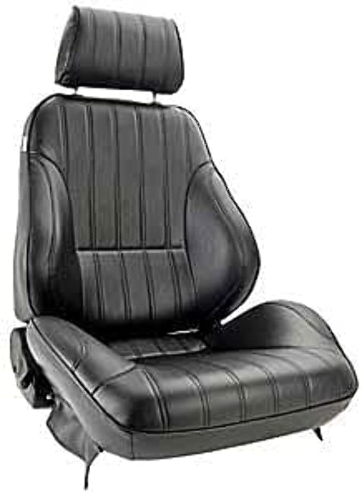 Rally XL Recliner Right Black Vinyl - Oversized Comfortable Reclining Chair for Living Room, Home Theater & Man Cave - Durable Leather-Like Upholstery