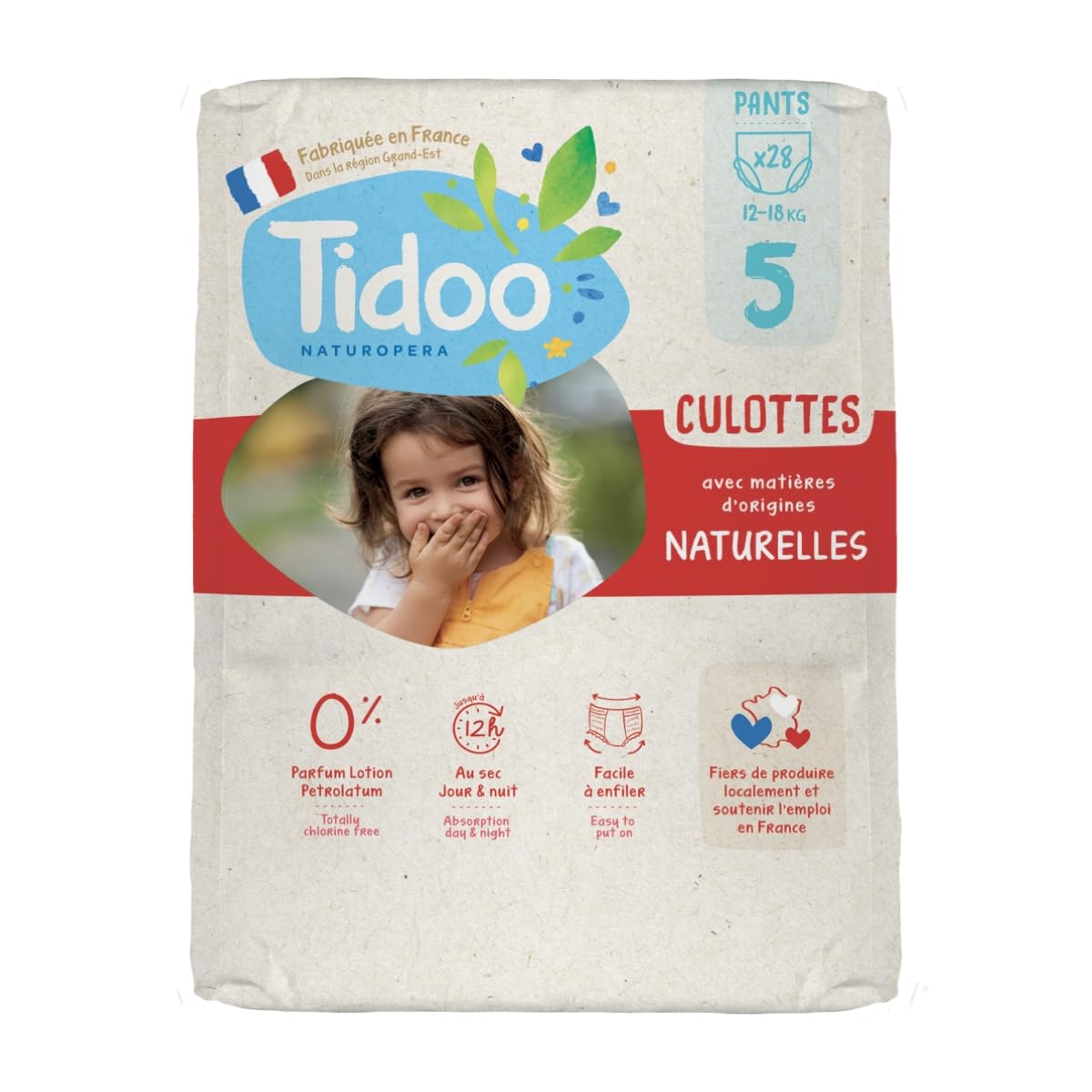 TIDOO T5-28 Training Pants for Toddlers 26-40 lbs (12-18 kg) - Soft Breathable Washable Potty Training Underwear for Boys & Girls - Perfect for Daycare, Travel and Home Use