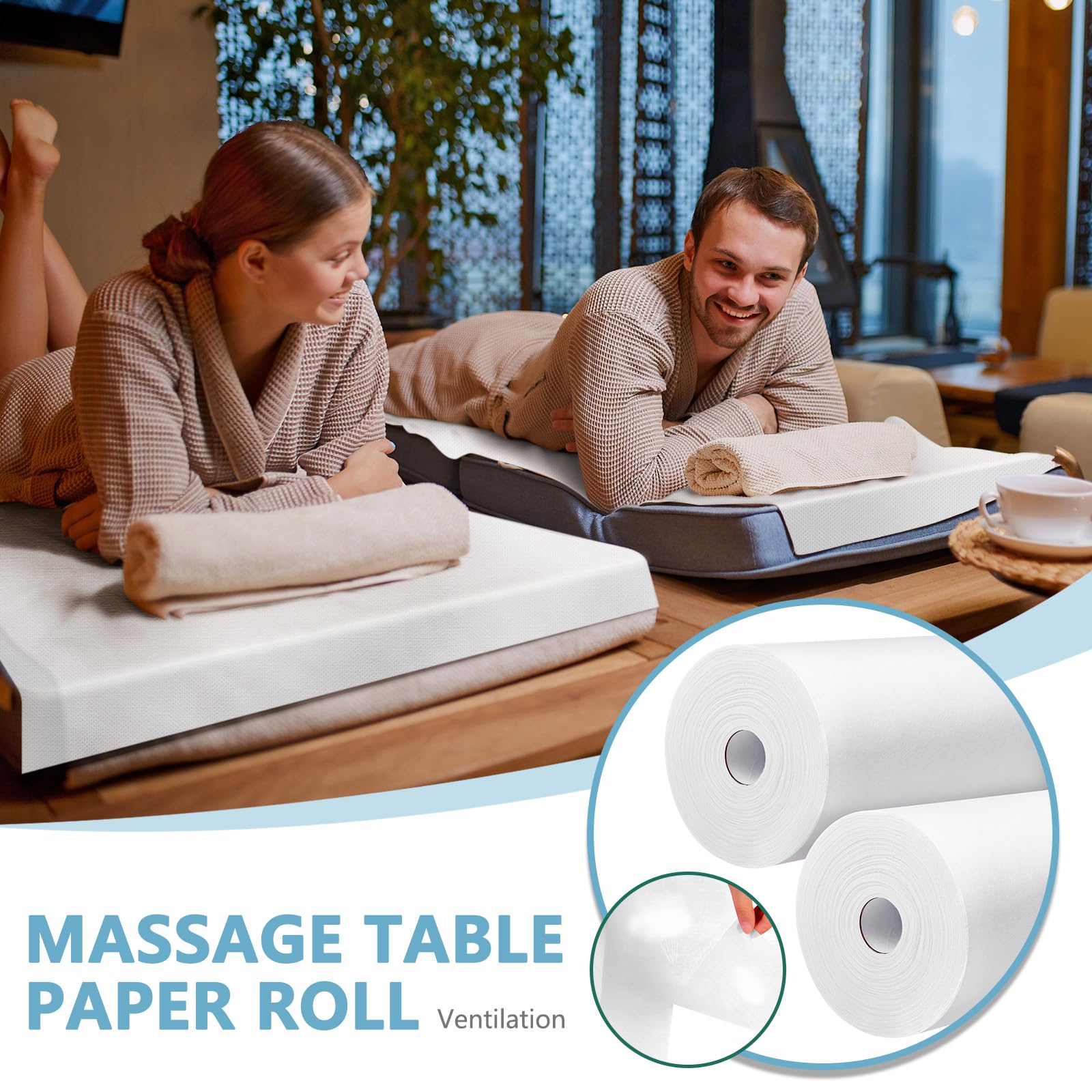 Tudomro 10-Pack Disposable Non-Woven Bed Sheets 24 x 71 Inch - Waterproof Exam Table Paper Rolls for Massage, Facial, Waxing & Tattoo - Ideal for Beauty Salons, Spas, Hotels & Medical Clinics